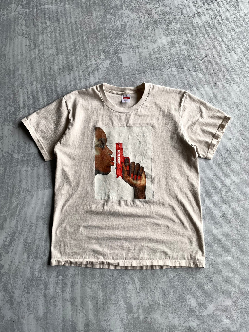 2021 Supreme Water Pistol Natural Tee Shirt - L