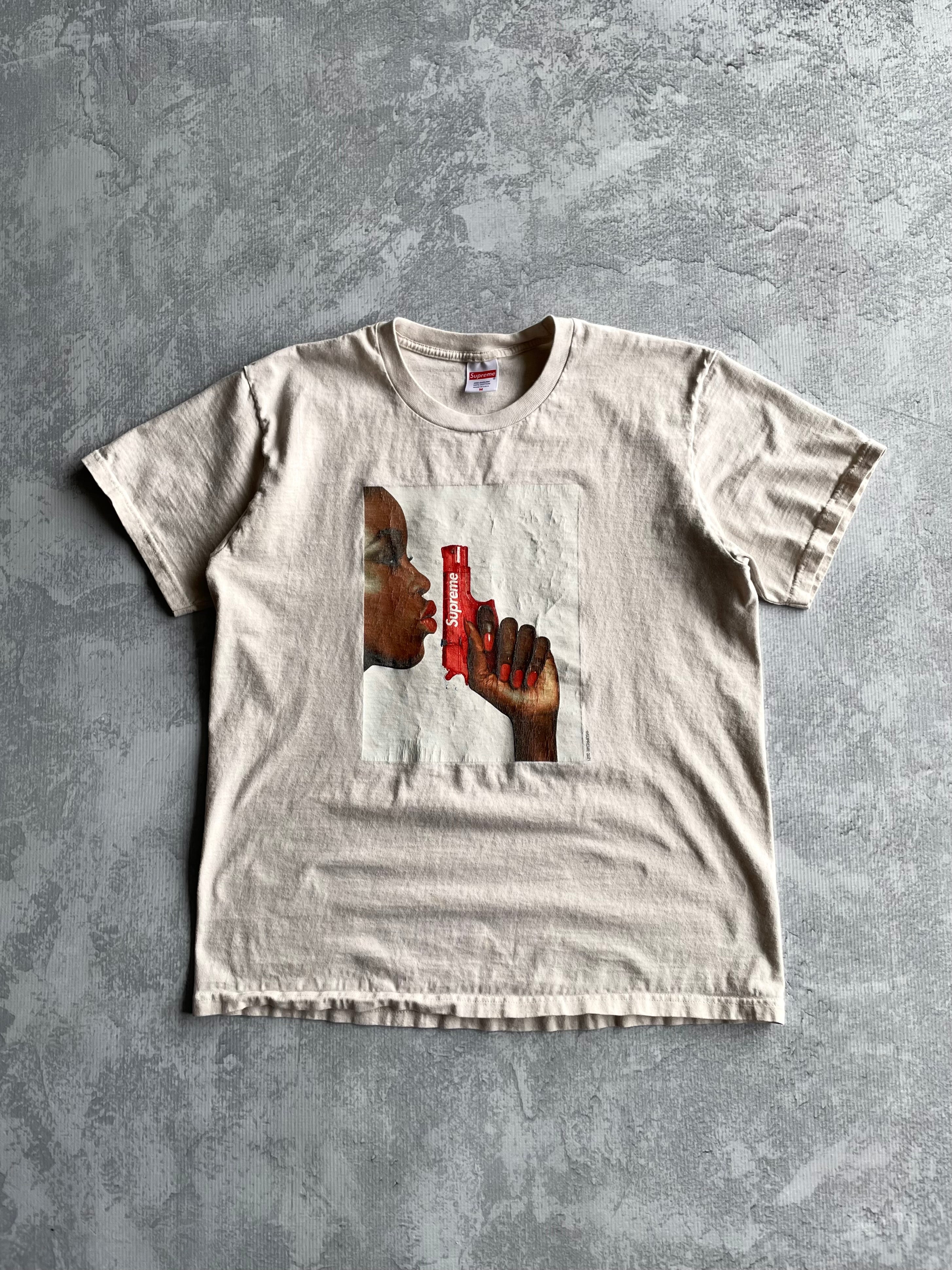2021 Supreme Water Pistol Natural Tee Shirt - L