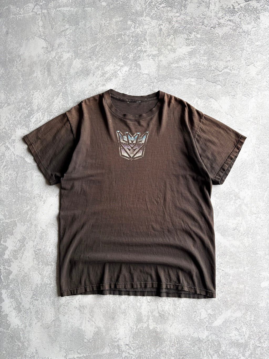 Vintage 90s Transformers Decepticon Center Logo Distressed Tee Shirt - XL