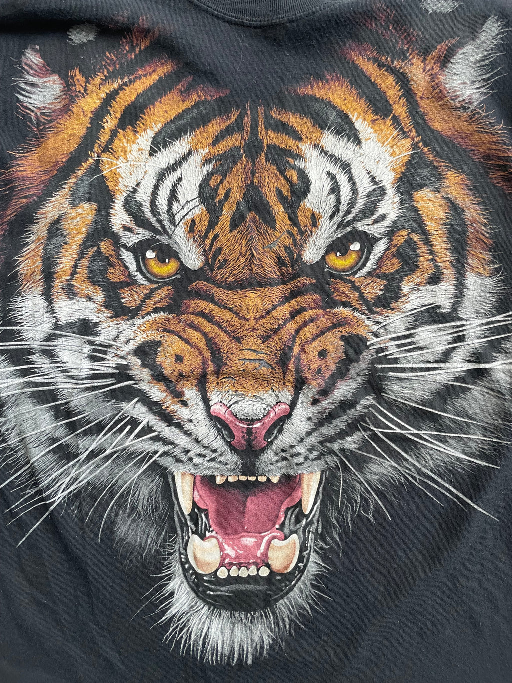 Vintage Liquid Blue Tiger Big Face Tee Shirt - M