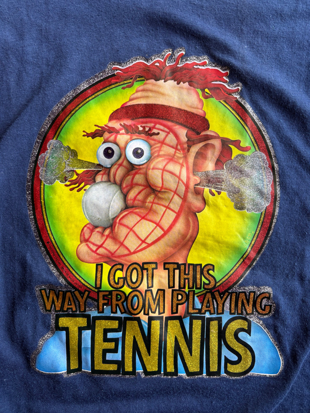 Vintage 70s I Got This Way From Playing Tennis Tee Shirt - M