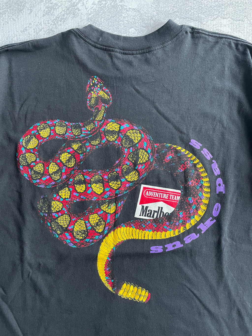 Vintage Rare 1990s Marlboro Snake Pass Tee Shirt - XL