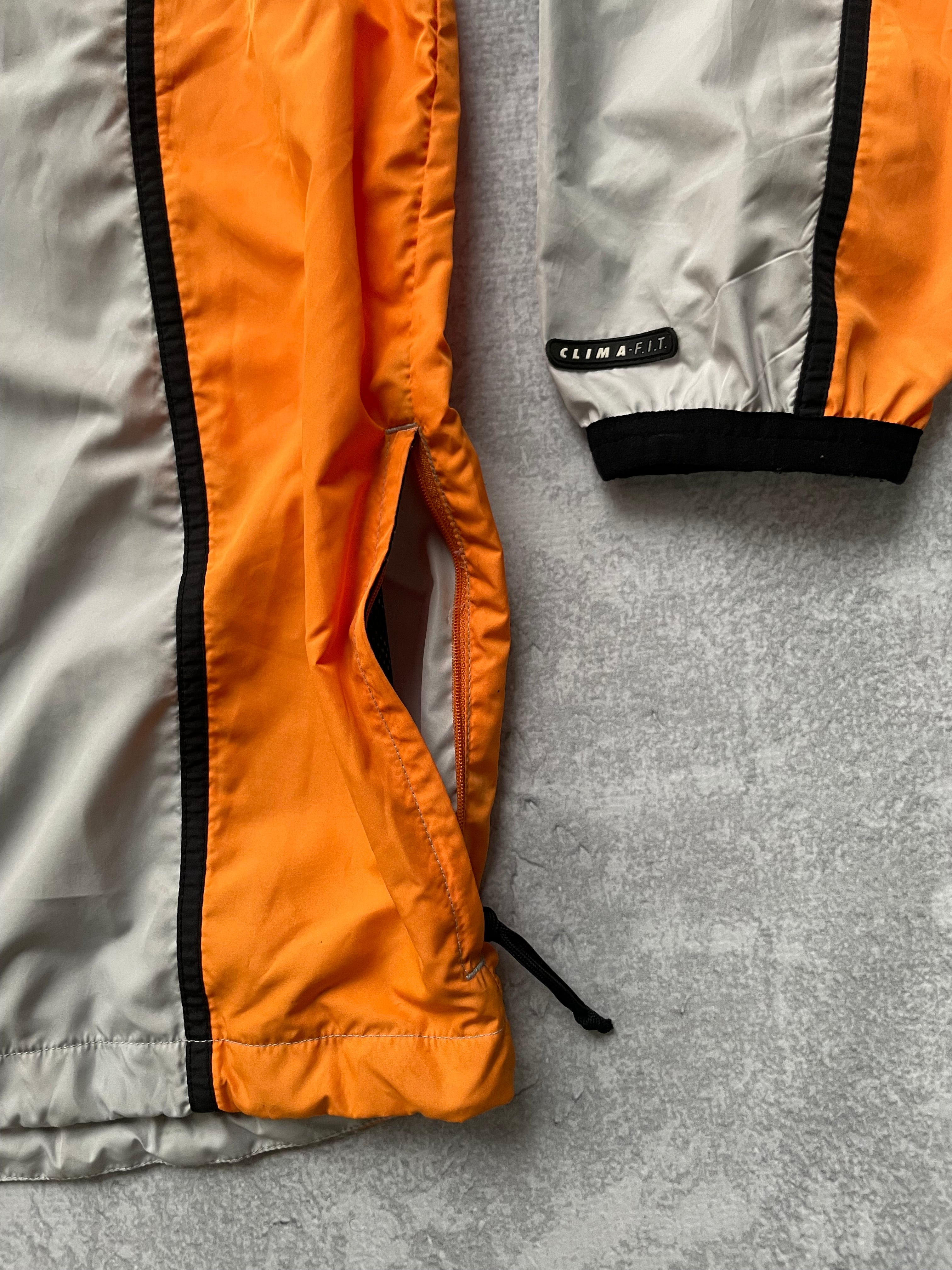 Vintage Y2k Nike Grey & Orange Windbreaker - 2XL