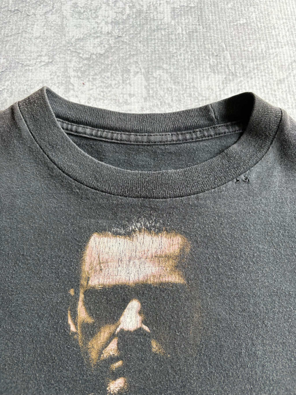 Vintage Marvel Punisher Warzone Big Print Faded Black Tee Shirt - M
