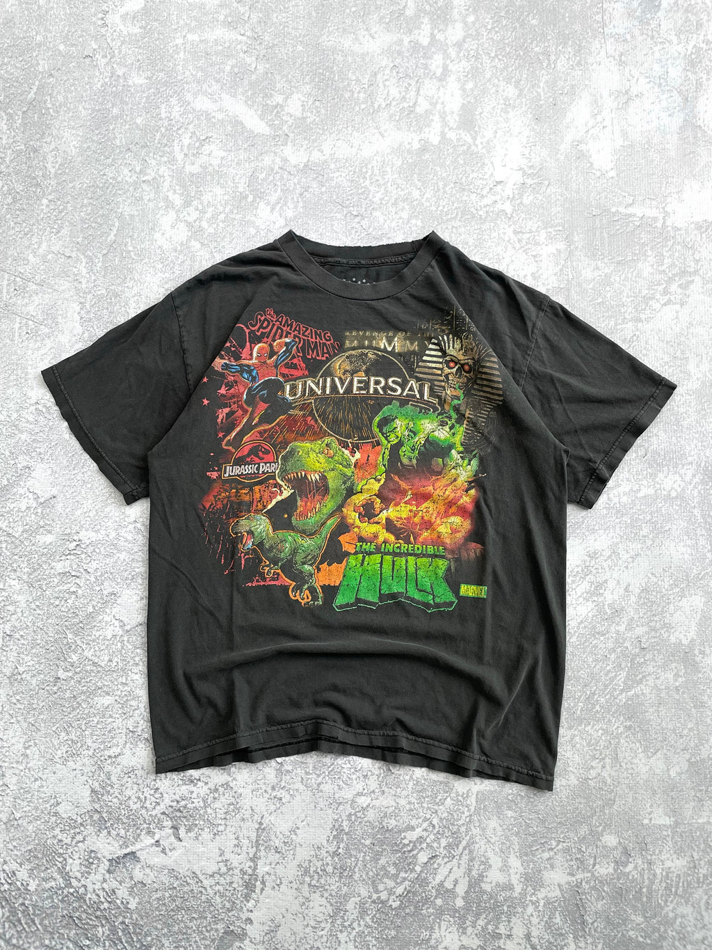 Vintage Universal Studios Spider Man Hulk Mummy Tee Shirt Large