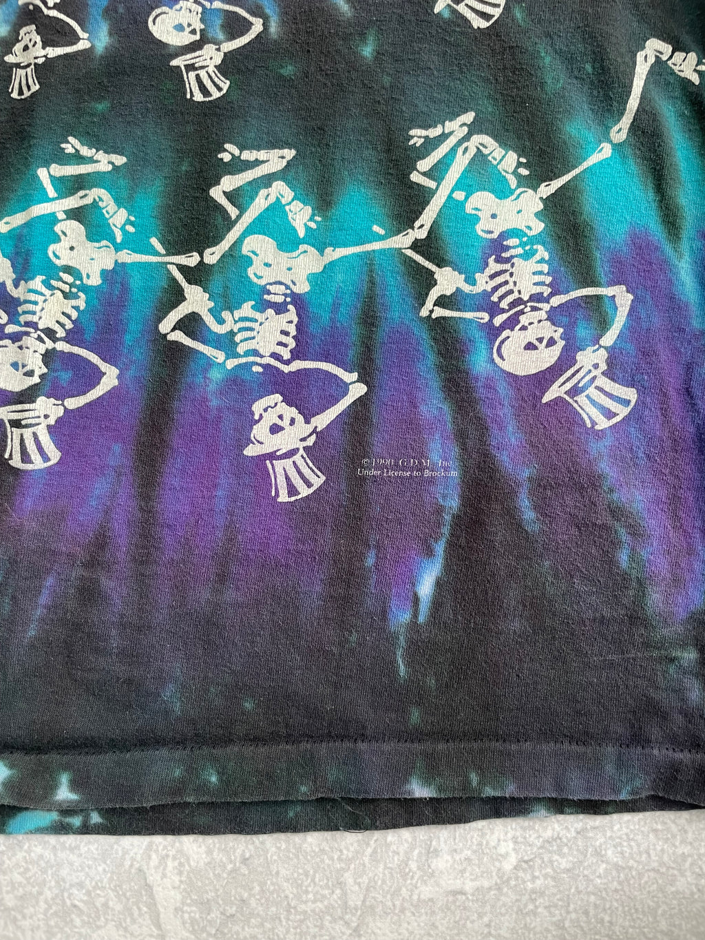 Vintage 1990 Grateful Dead Dancing Skeletons Tee Shirt - L
