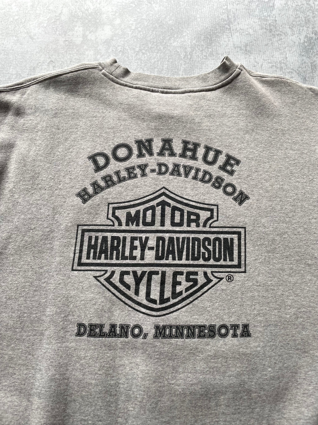 Vintage 2000s Harley Davidson Lighting Sleeve Grey Sweatshirt - L