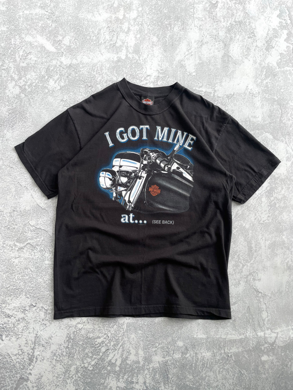 Vintage 2002 Harley Davidson I Got Mine Biker Tee Shirt - L
