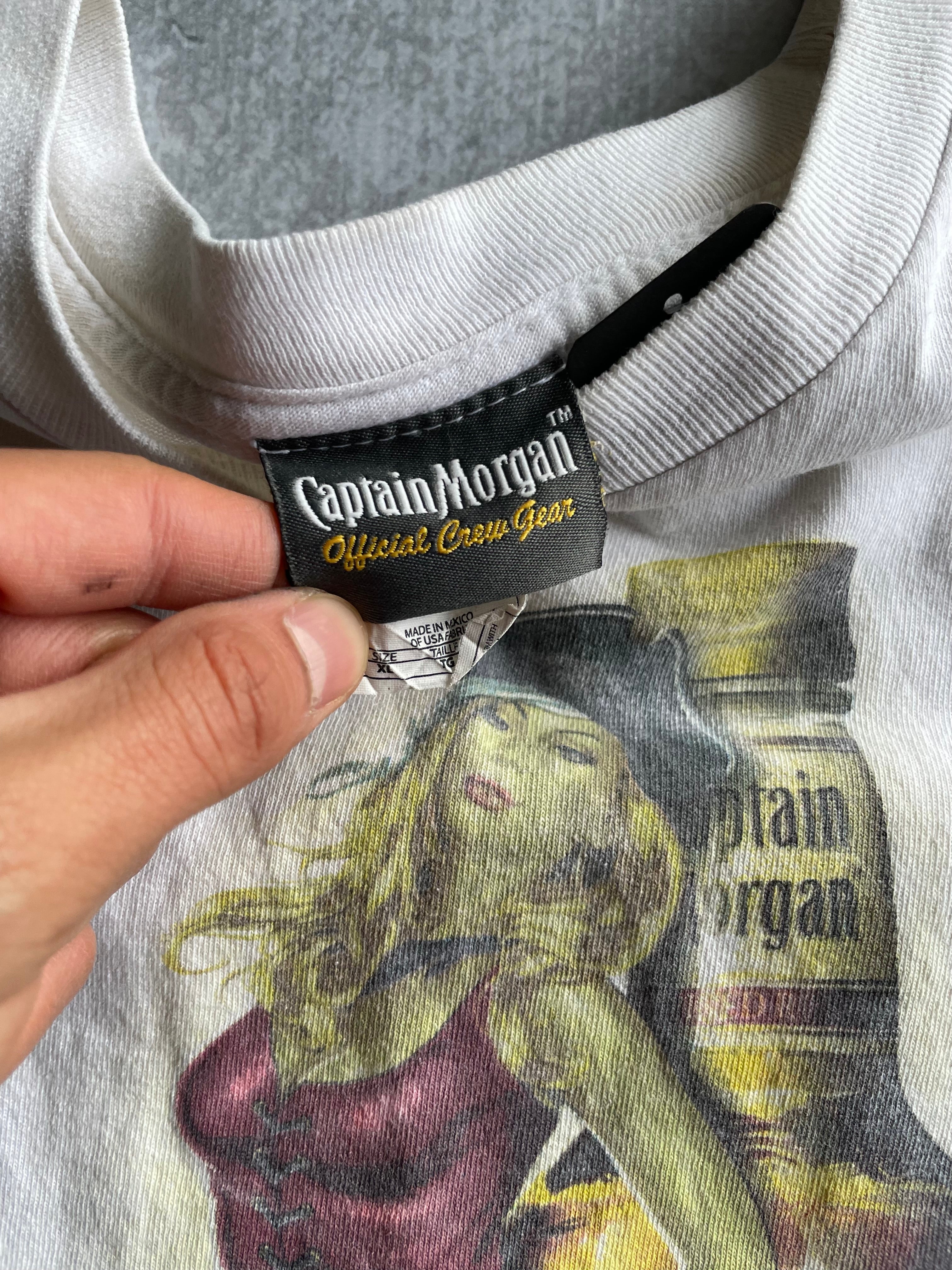 Vintage Captain Morgan Alcohol Girl Tee Shirt - XL