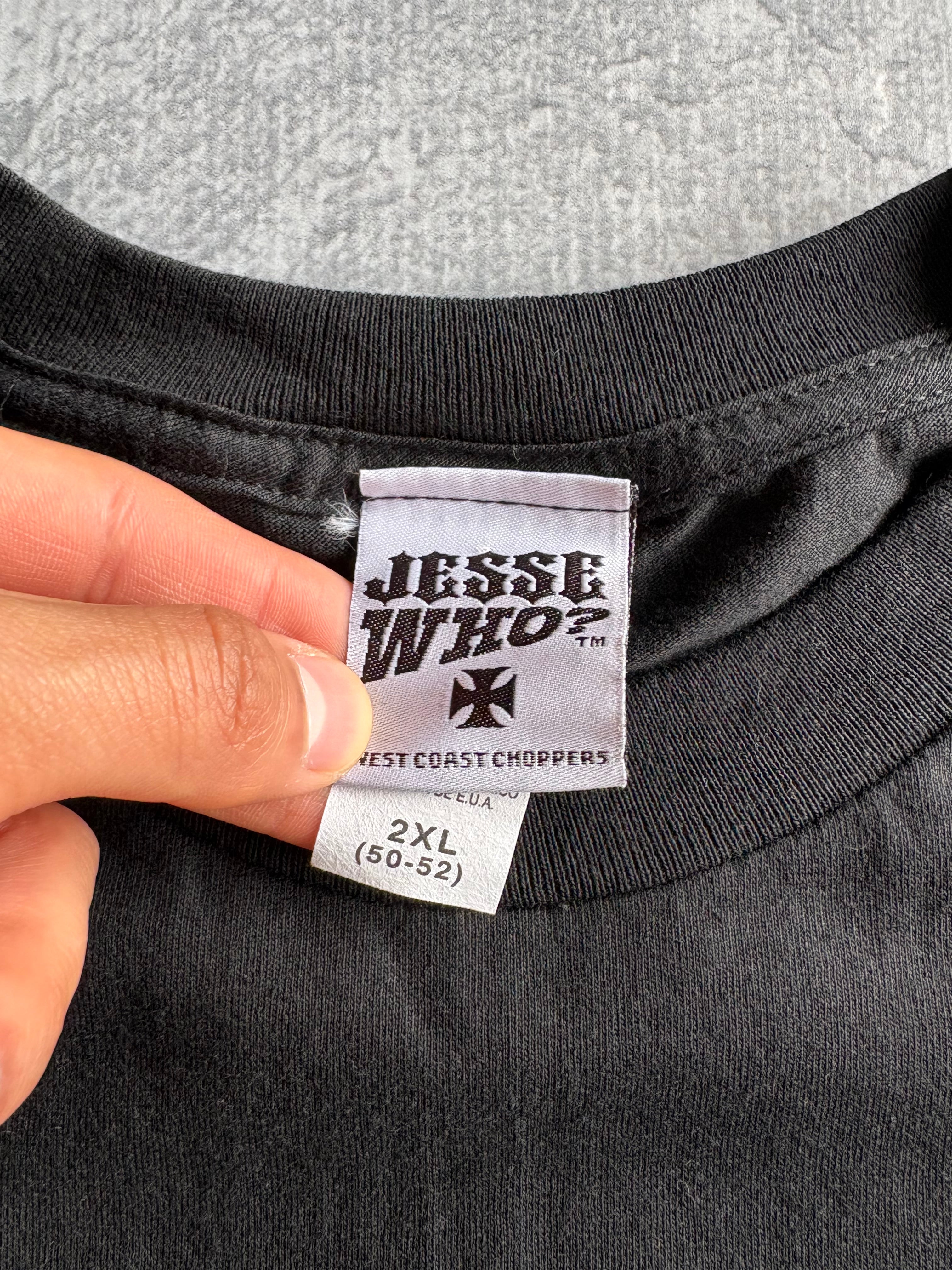 Vintage 90s West Coast Choppers Big Logo Deadstock Black Tee Shirt - XL