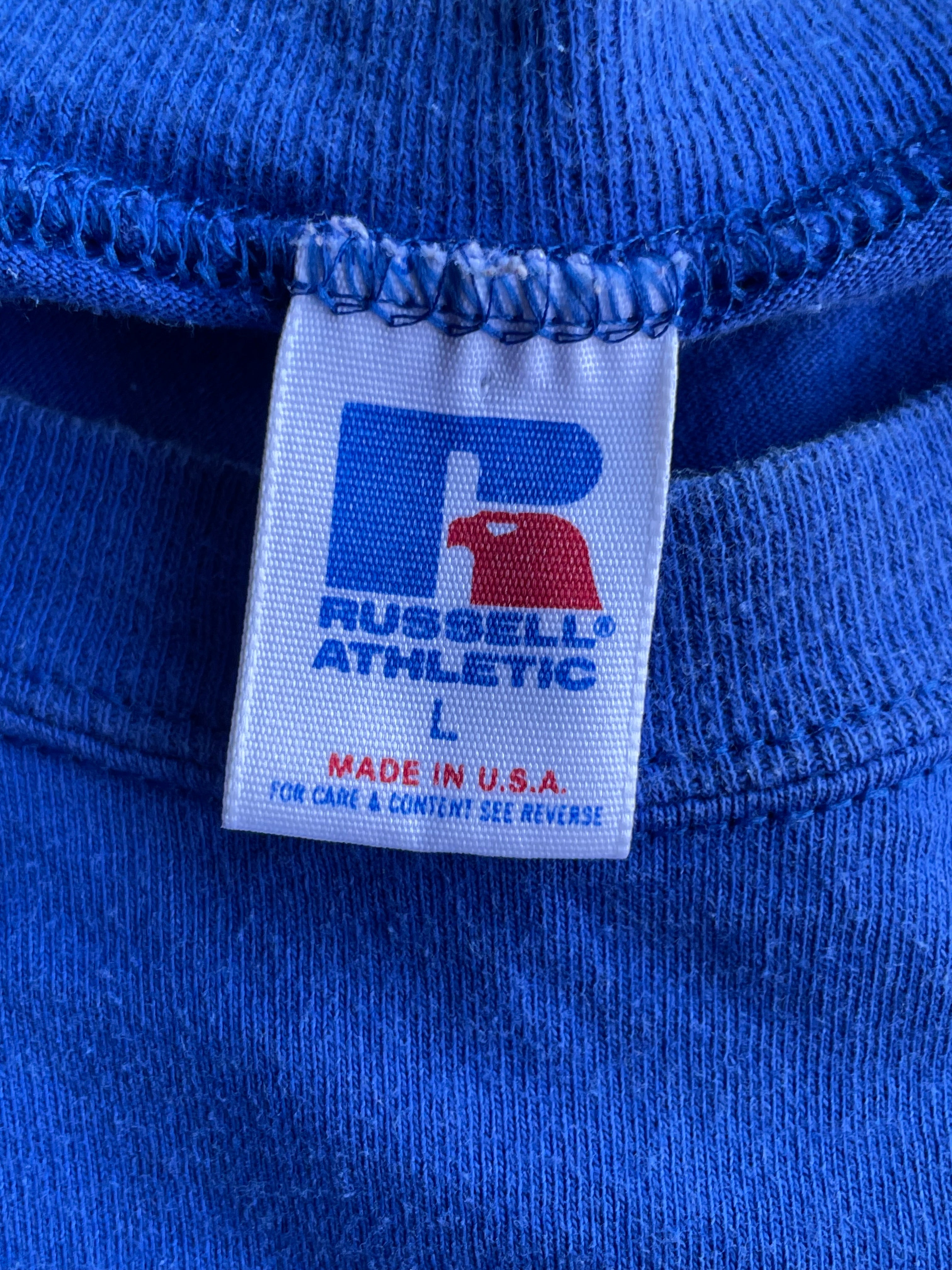 Vintage 1994 New York Giants Russell Athletic Spellout  Tee Shirt  - L