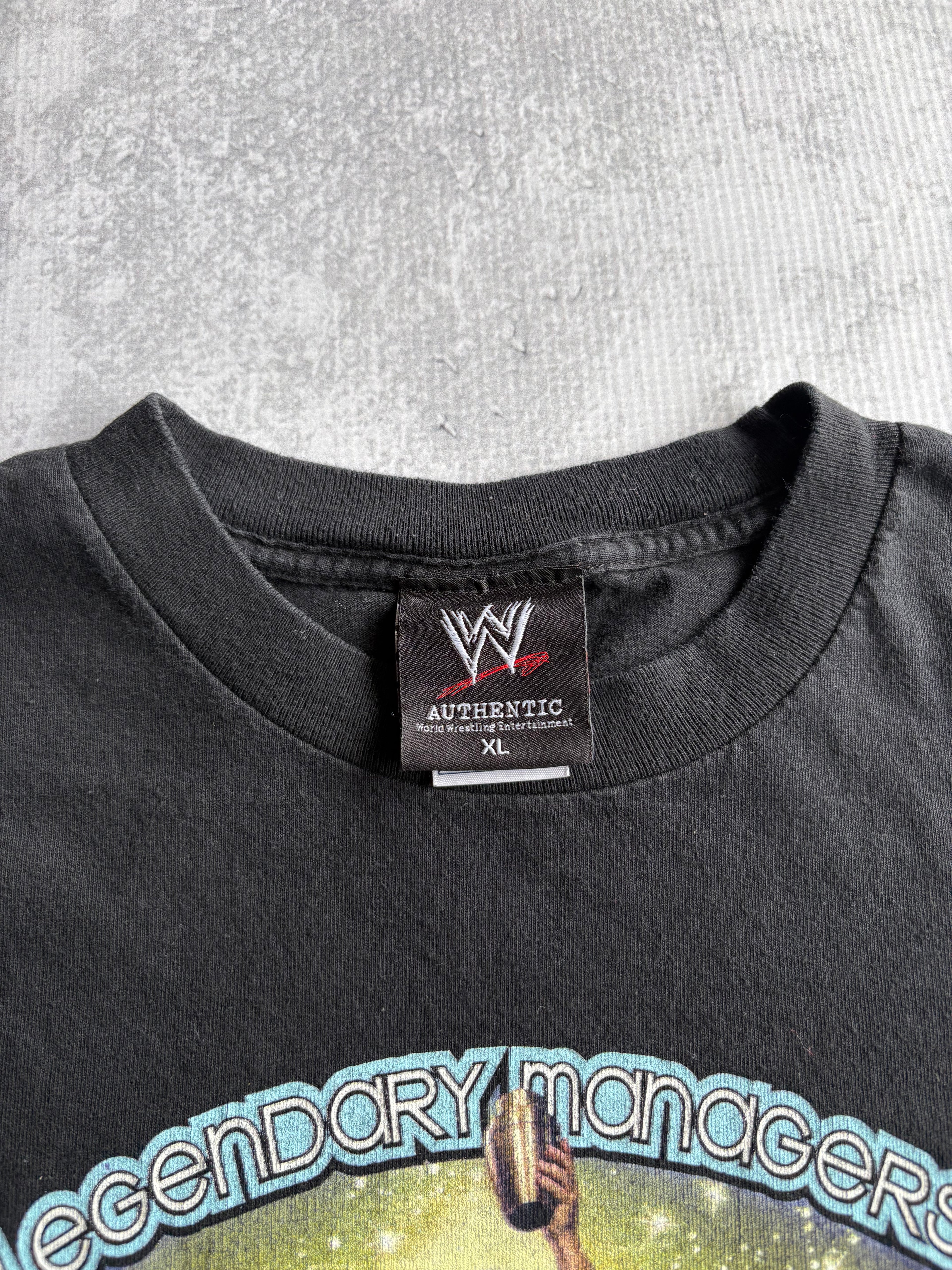 Vintage WWE Legendary Managers Black Tee Shirt - XL