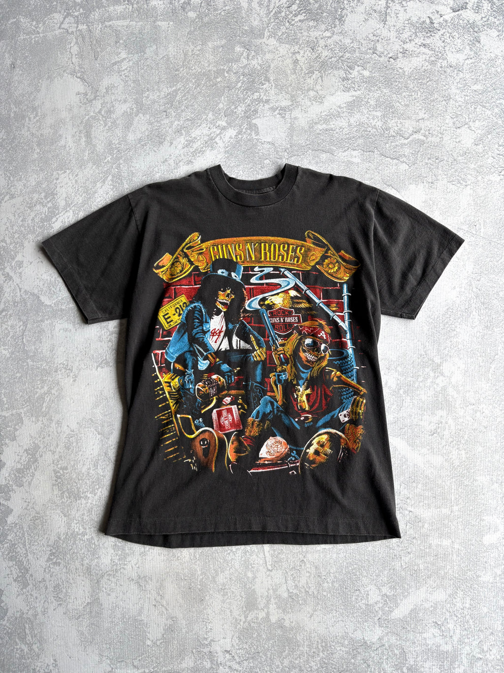 Vintage Guns N Roses Modern Reprint Tee Shirt - L