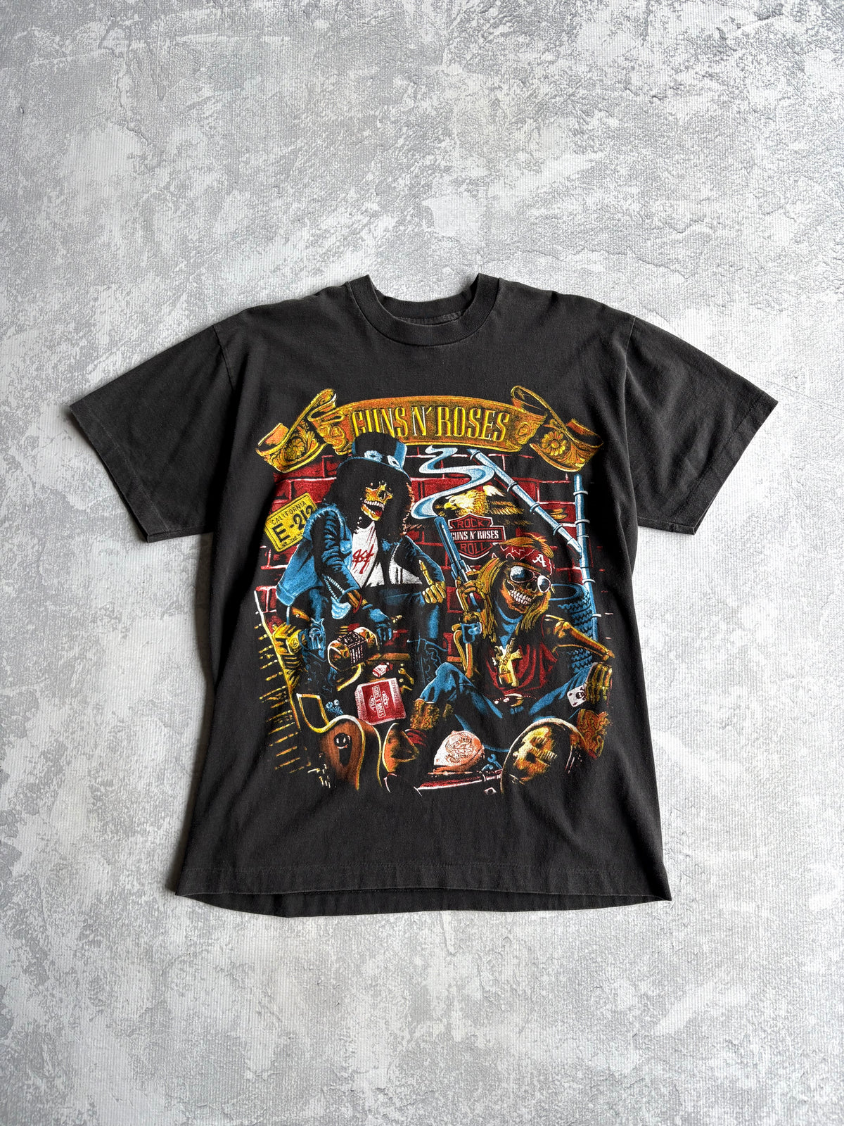 Vintage Guns N Roses Modern Reprint Tee Shirt - L