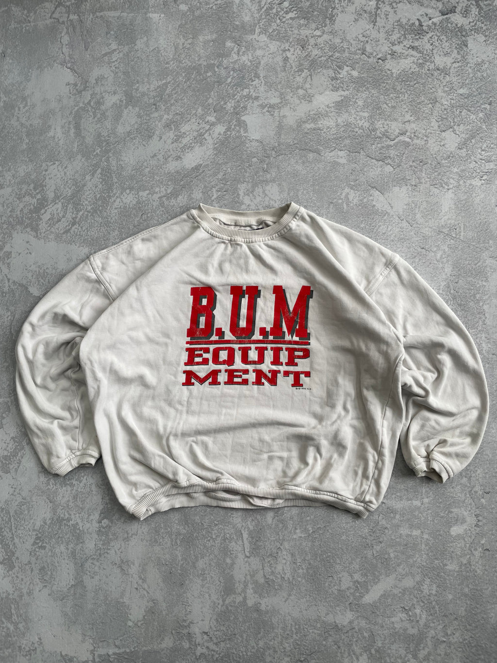 Vintage 1992 BUM Equipment White Sweatshirt - L