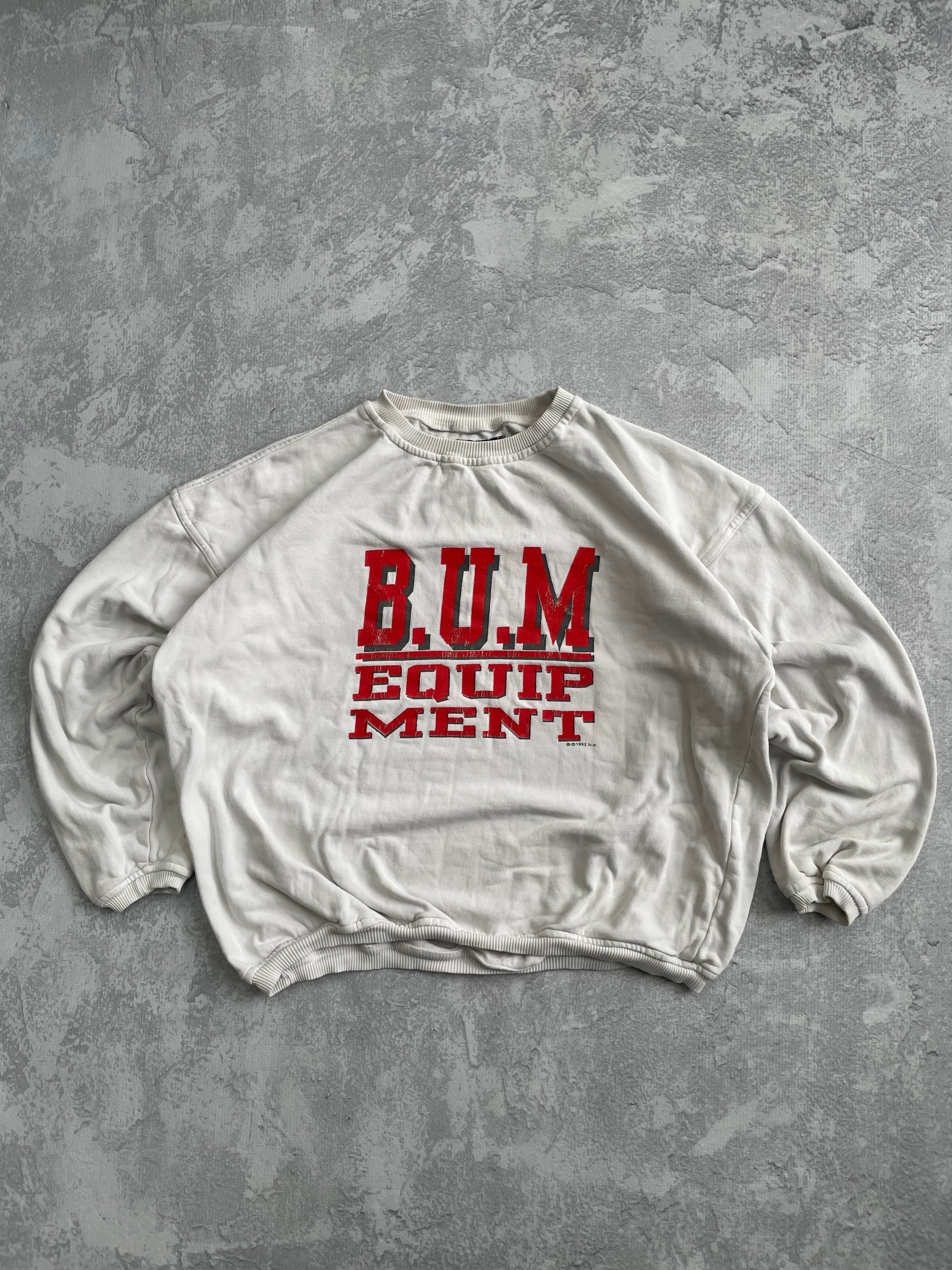 Vintage 1992 BUM Equipment White Sweatshirt - L