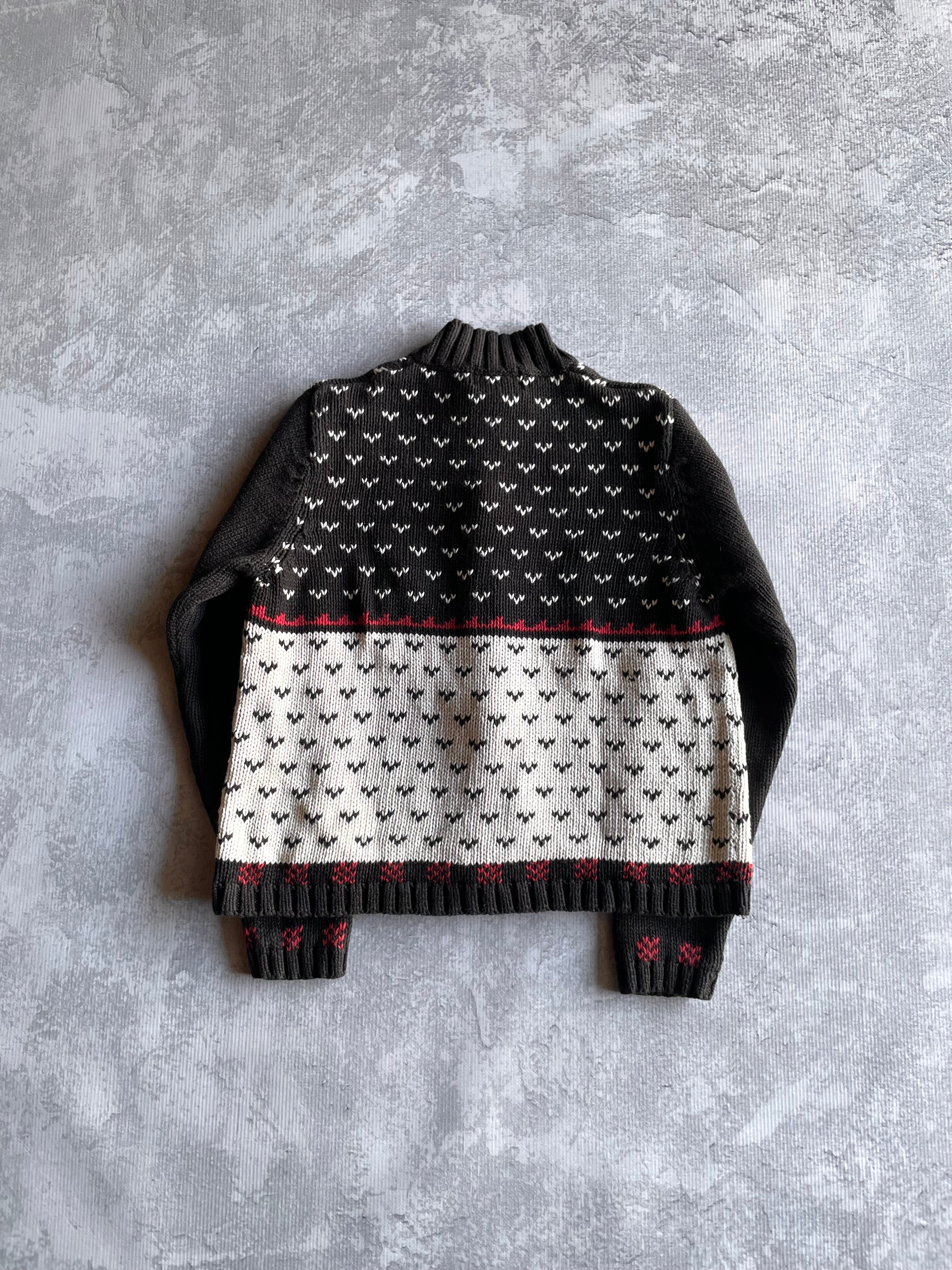 Vintage Woolrich Christmas Knit Zip up Sweater - M