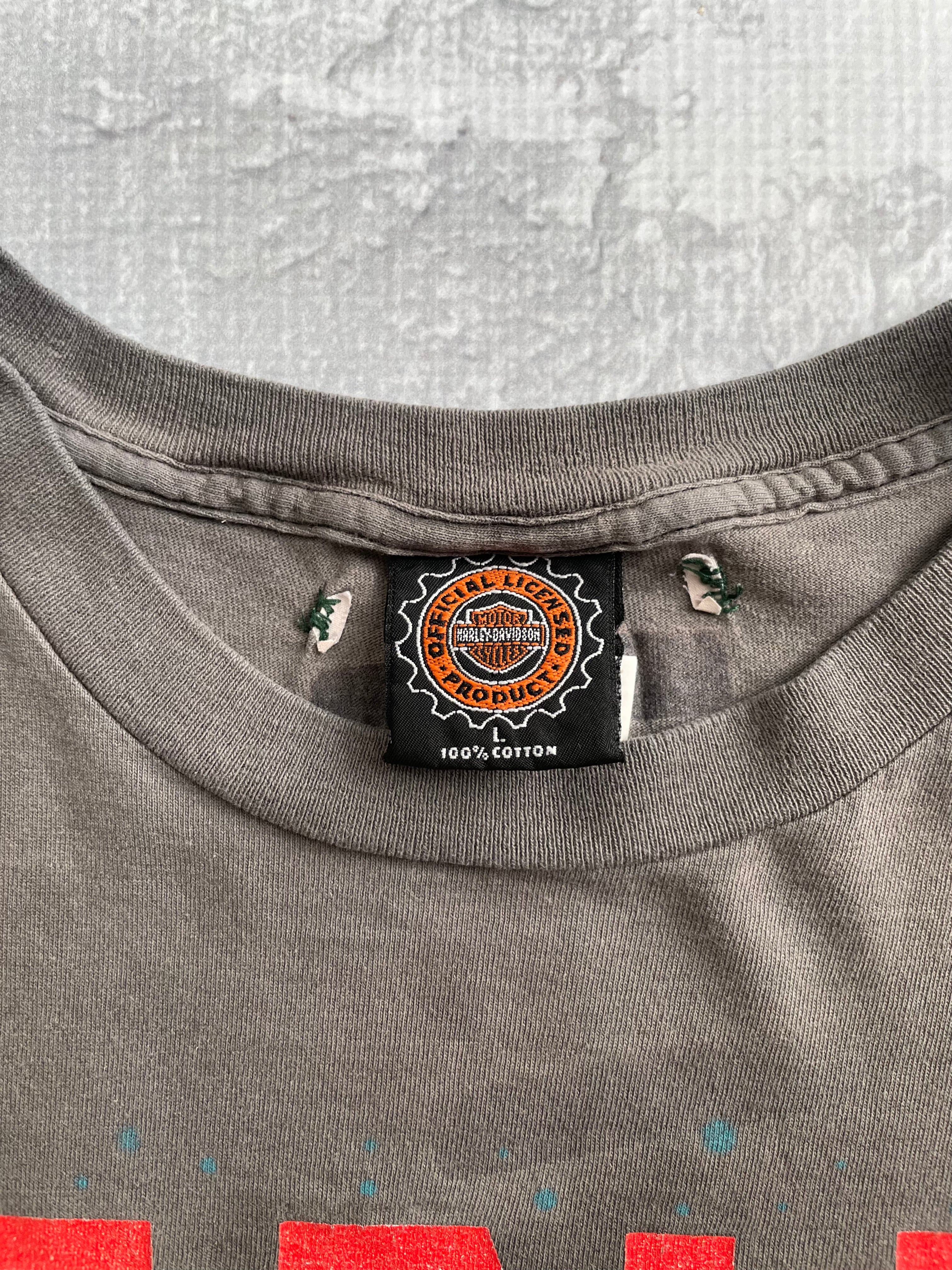 Vintage 1996 90s Harley Davidson Spellout Logo Tee Shirt - L
