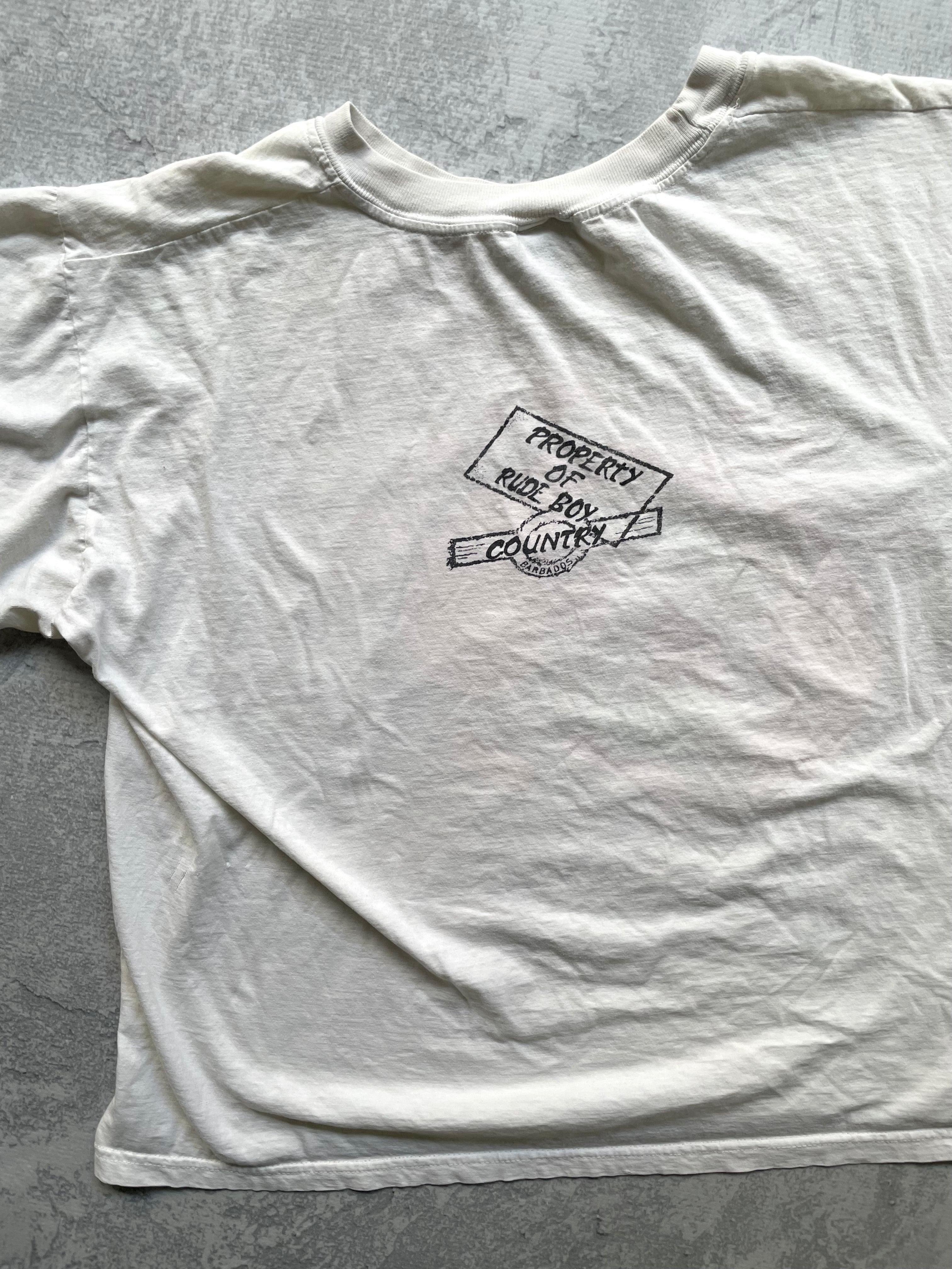 Vintage 90s Bart Marley Simpons Cartoon Parody Tee Shirt - L