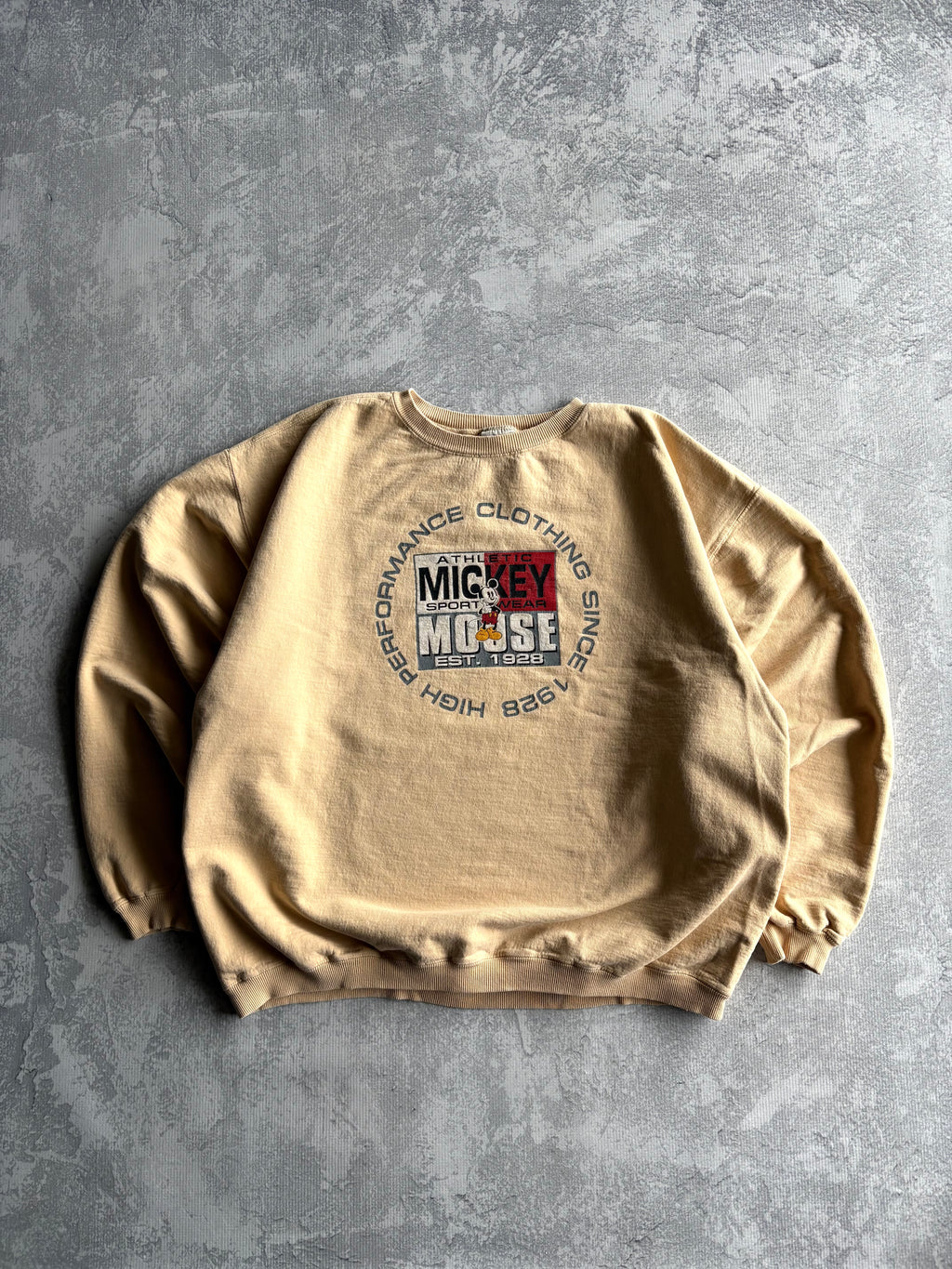 Vintage 90s Disney Mickey Mouse Athletic Sportswear Crewneck Sweater - XL