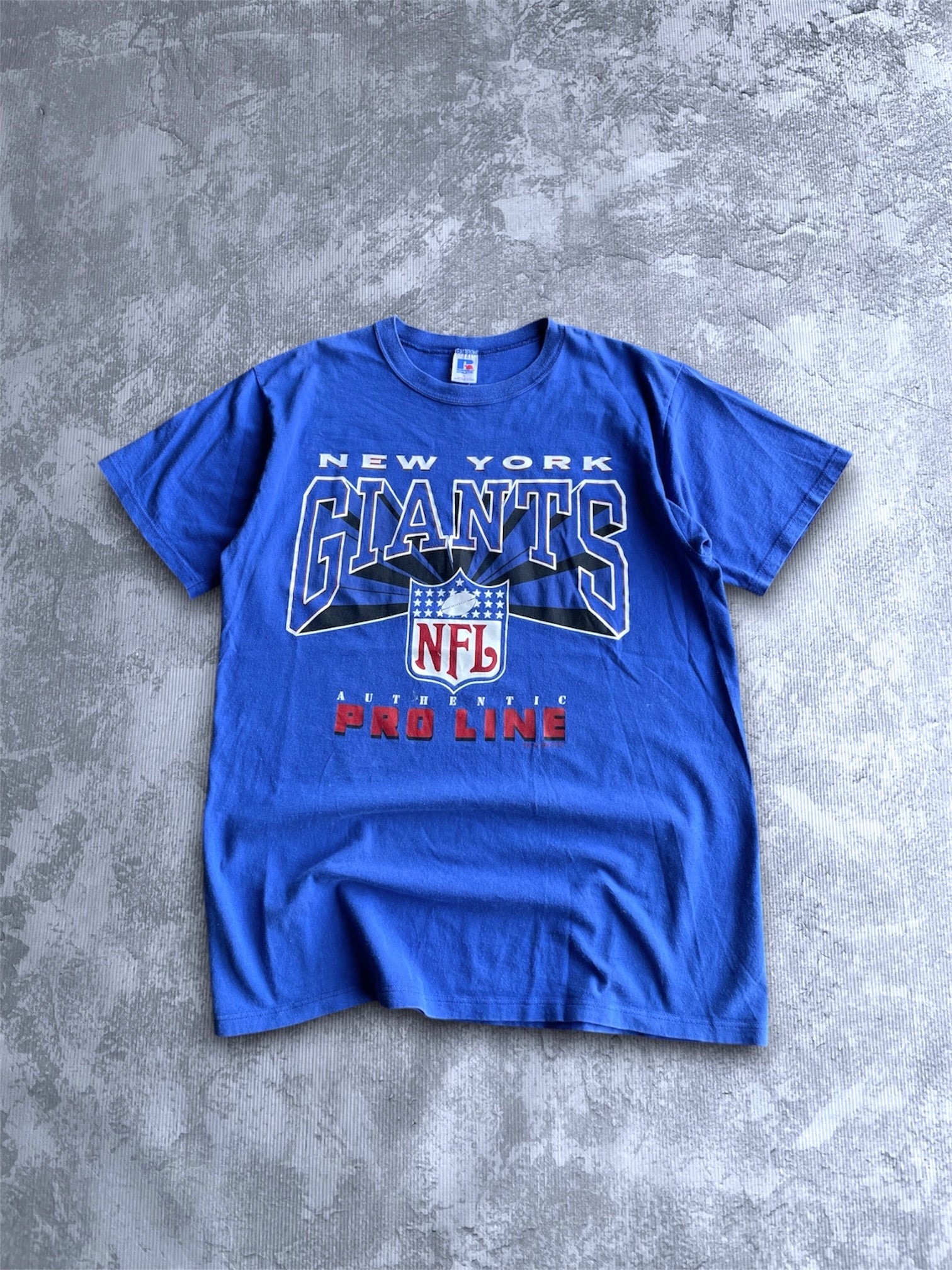 Vintage 1994 New York Giants Russell Athletic Spellout  Tee Shirt  - L