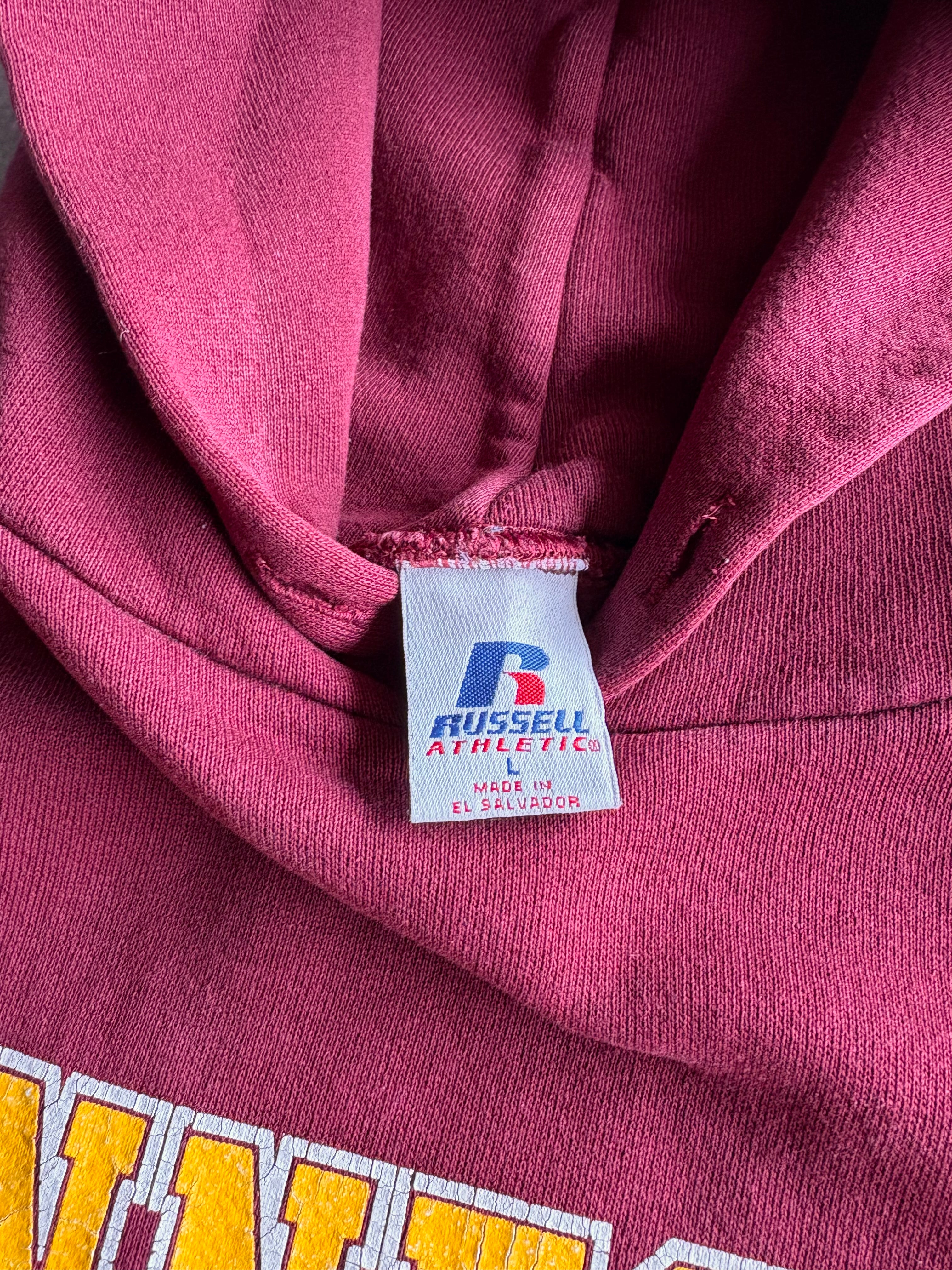 Vintage 90s Russell Athletic University of Minnesota Gophers Spellout Hoodie - L