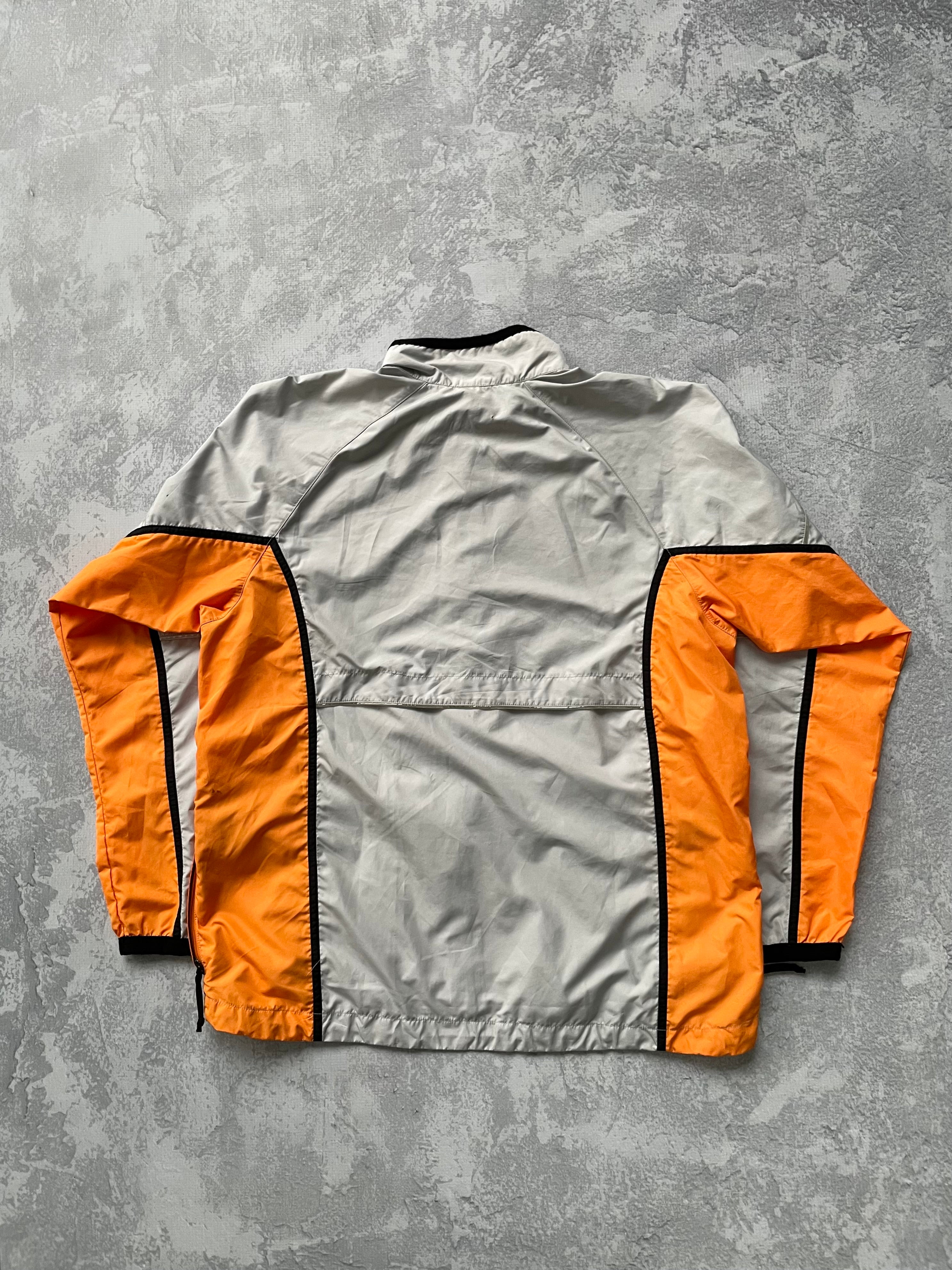 Vintage Y2k Nike Grey & Orange Windbreaker - 2XL