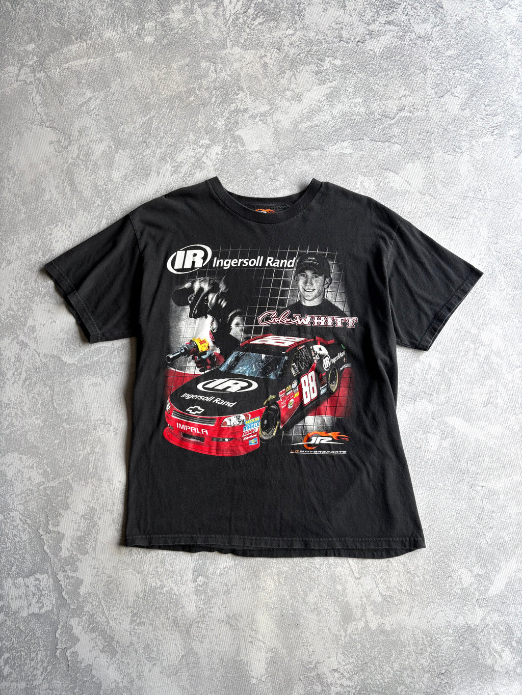 Vintage Y2K Black Cole Whitt Racing Tee - L