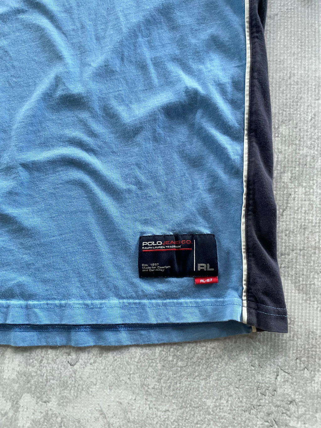 Vintage 90s Polo Jeans Co. Spellout Striped Tee Shirt - XL