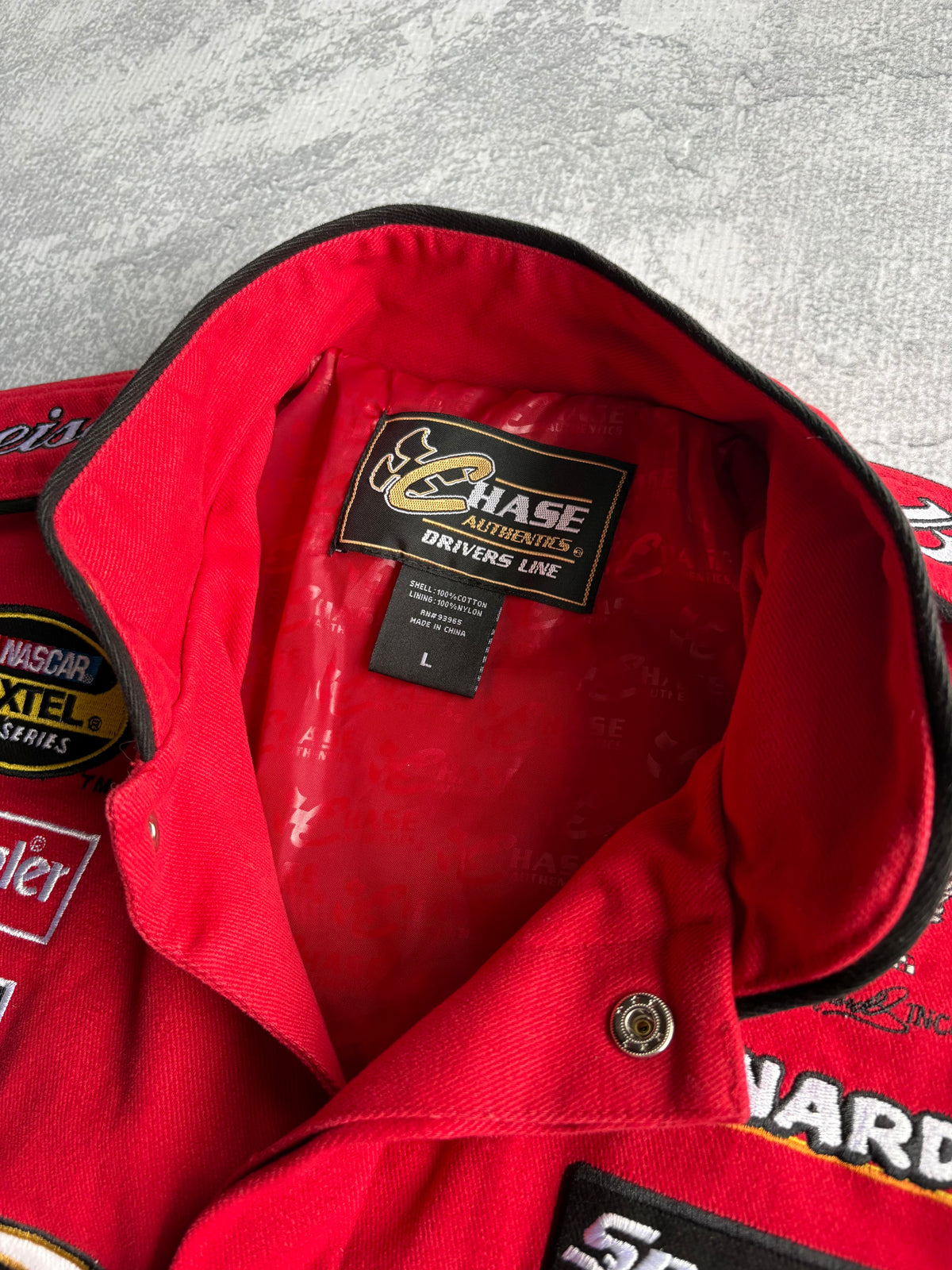 Vintage 90s Dale Earnhardt Jr NASCAR Budweiser Red Jacket - L