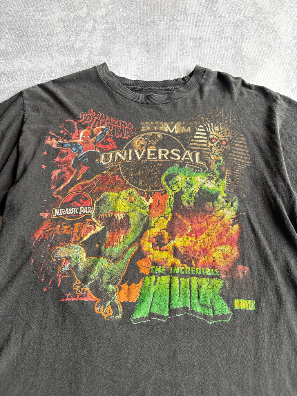 Vintage Universal Studios Spider Man Hulk Mummy Tee Shirt - L