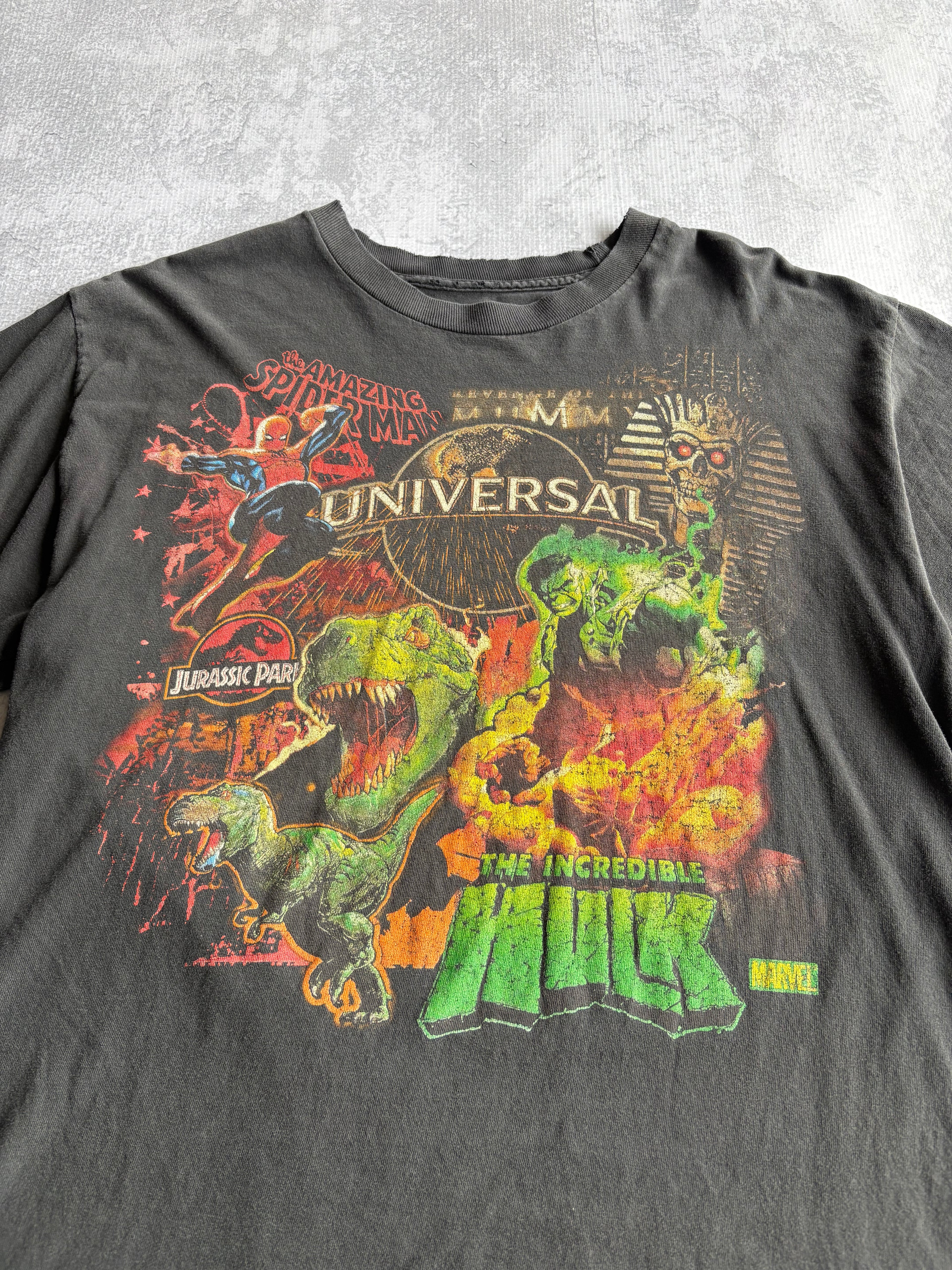 Vintage Universal Studios Spider Man Hulk Mummy Tee Shirt - L