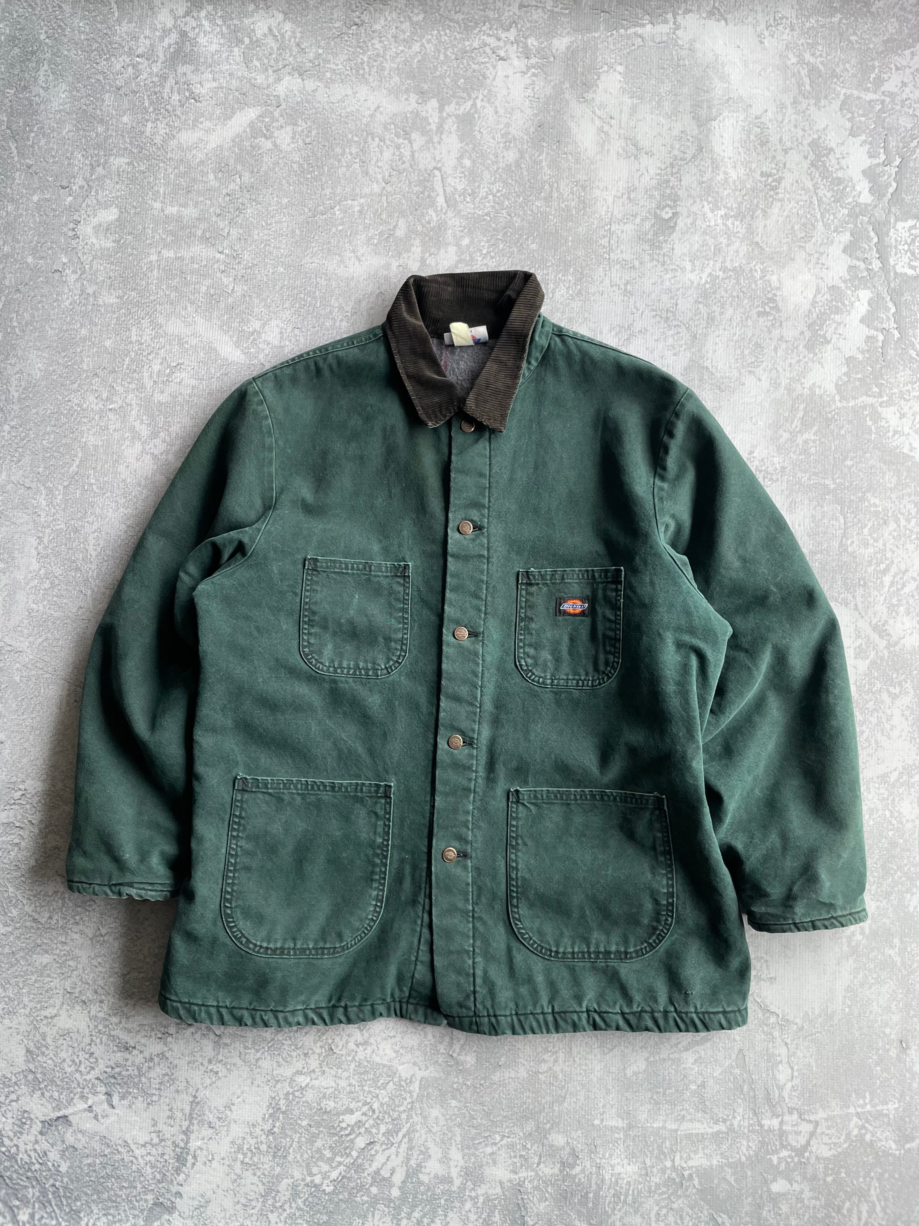 Vintage 90s Dickies Green Blanket Lined Chore Worker Jacket - XL