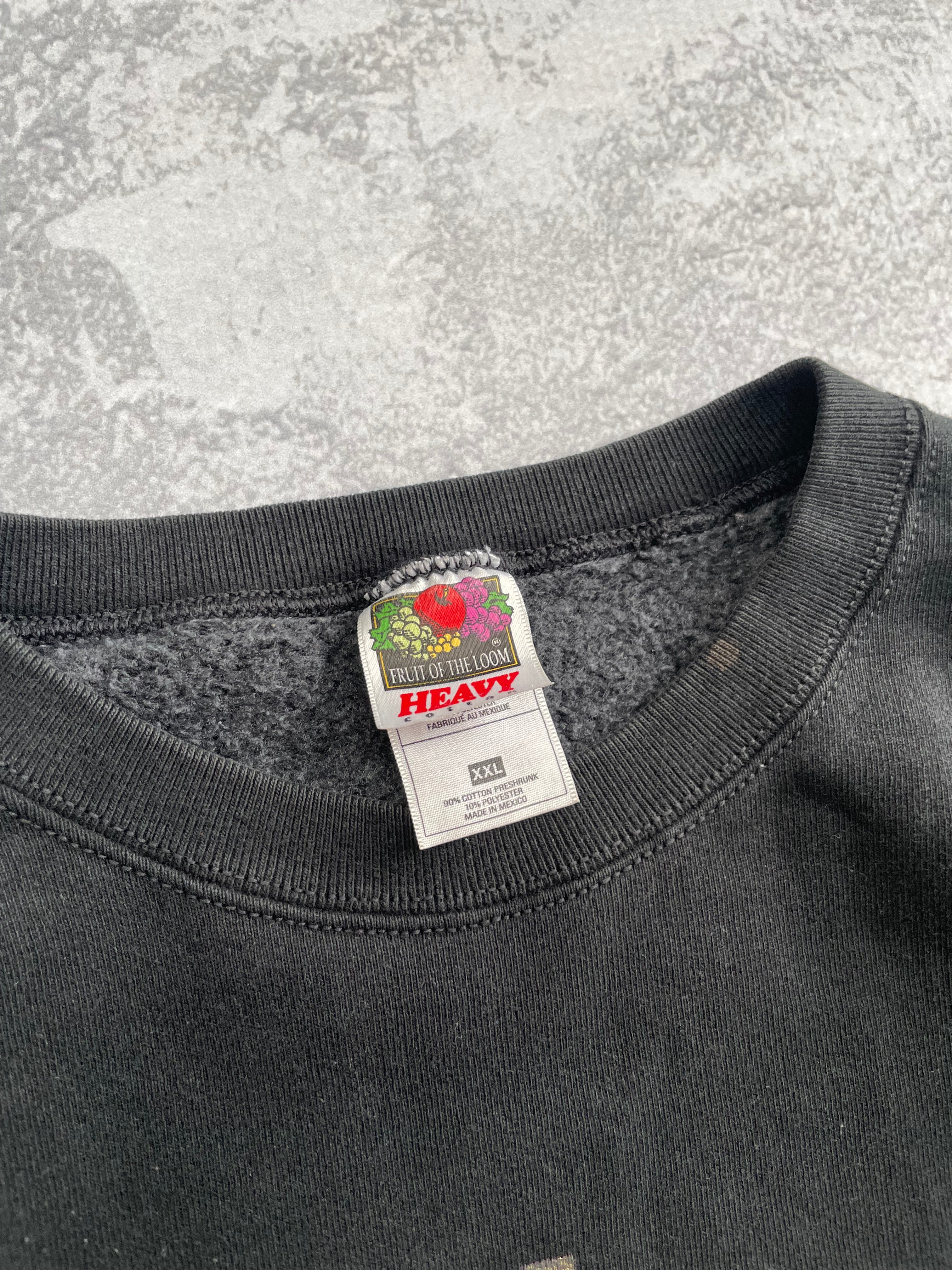 Vintage 90s Bible Verse Black Crewneck - 2XL