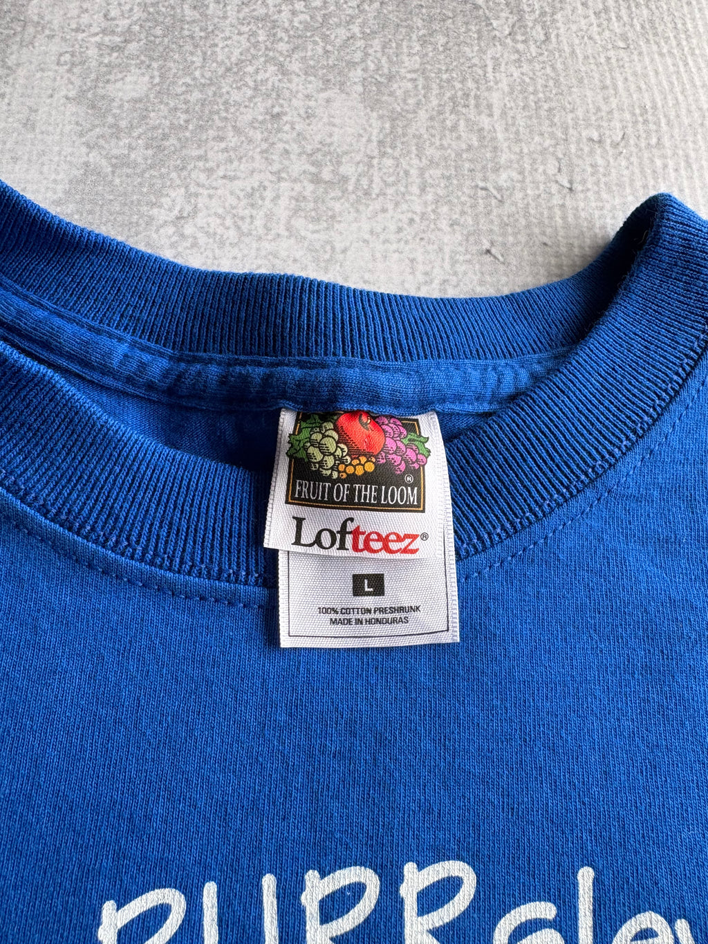 Vintage 90s Elvis Presley Cat Blue Tee Shirt - L