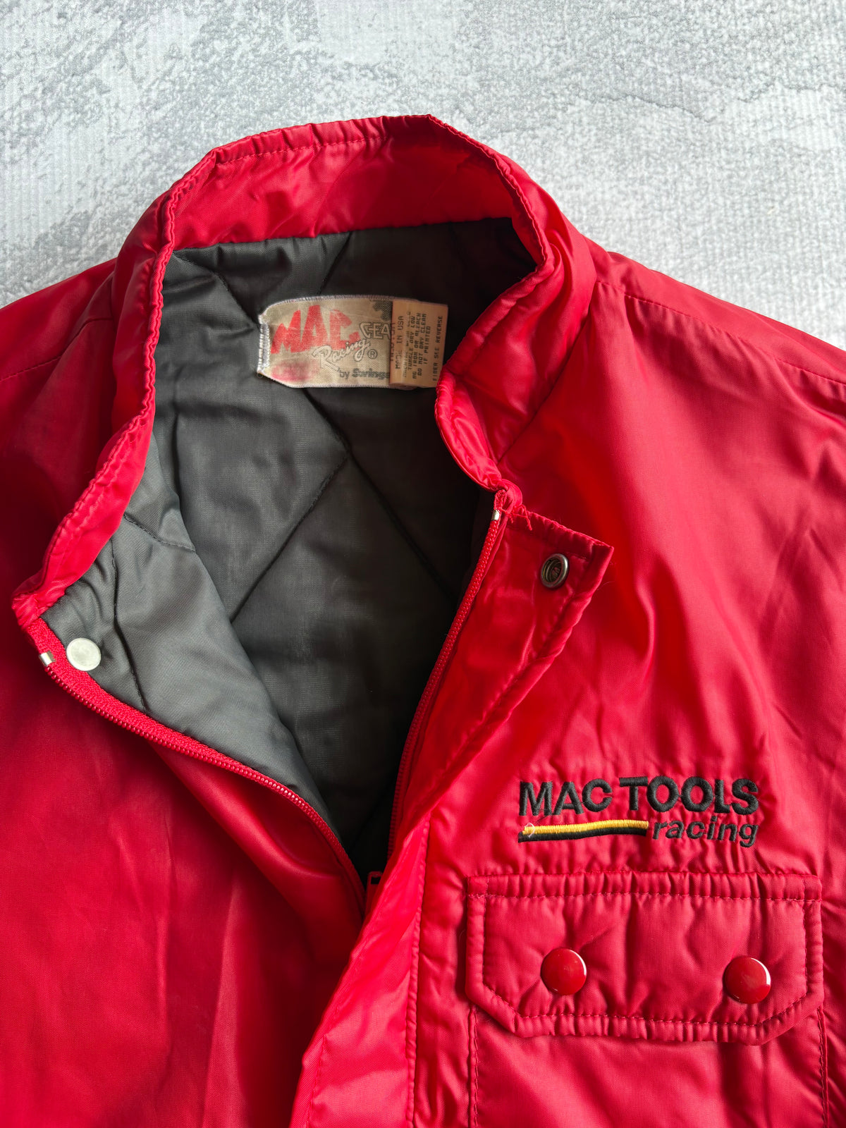 Vintage 90s MAC Racing Gear by Swingster Mac Tools Cropped Racing Jacket - L