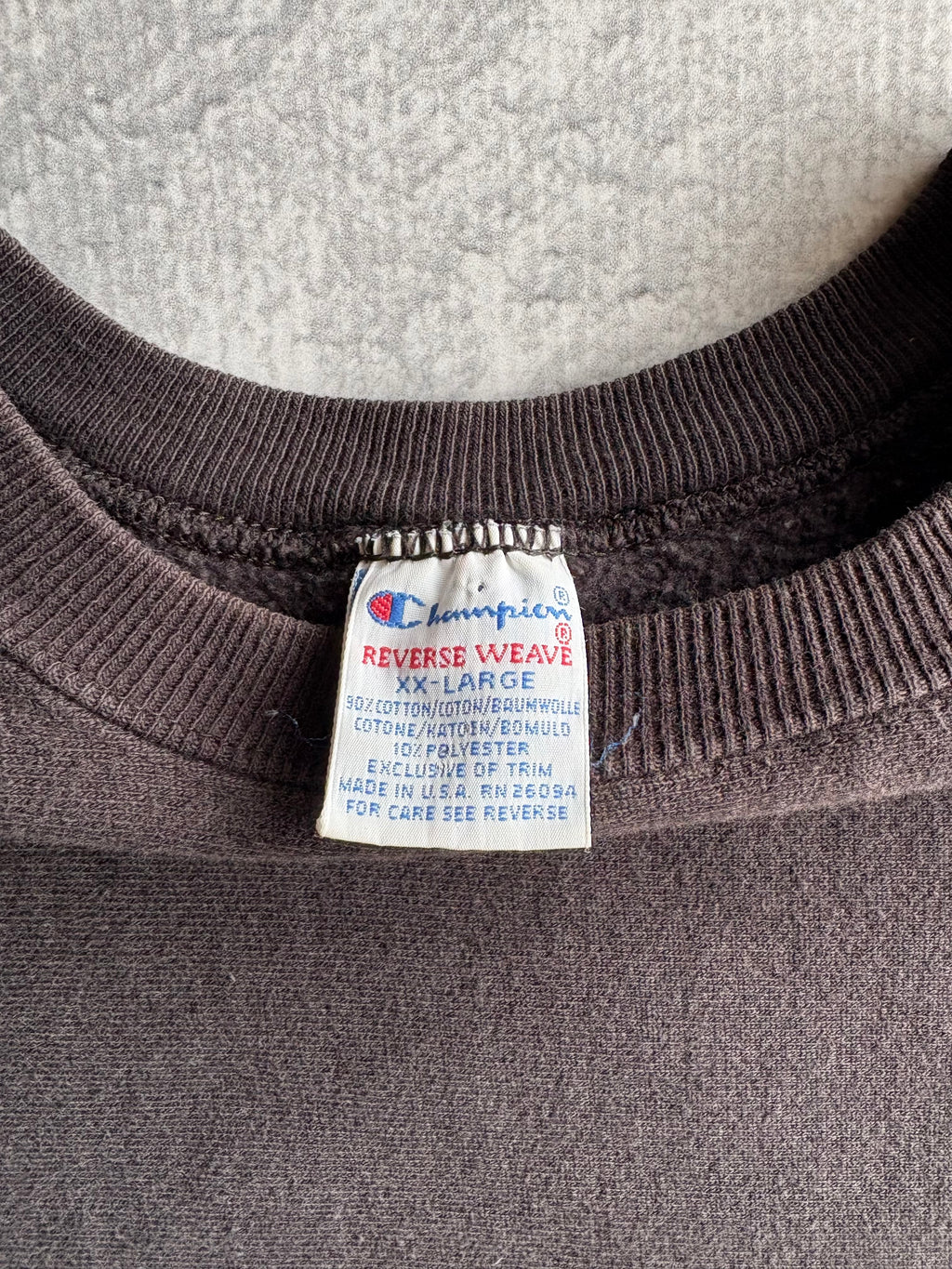 Vintage 90s Champion Reverse Weave Black Sweatshirt - 2XL