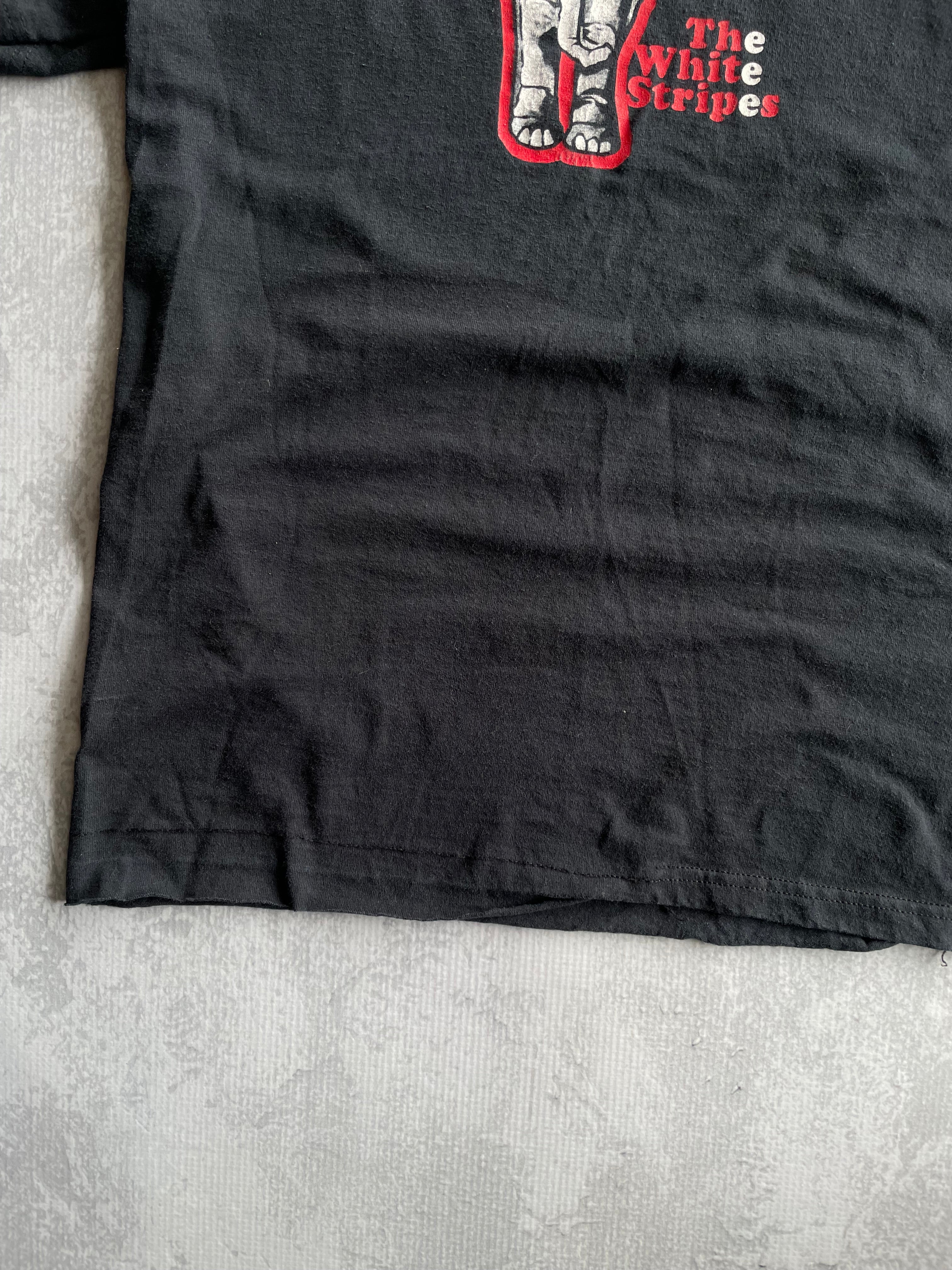 Vintage 90s The White Stripes Elephant Band Tee Shirt - M