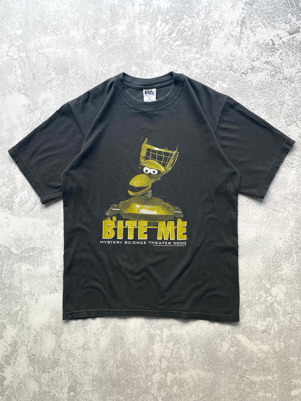 Vintage 1996 Bite Me Mystery Science Theater 3000 Tee Shirt - L