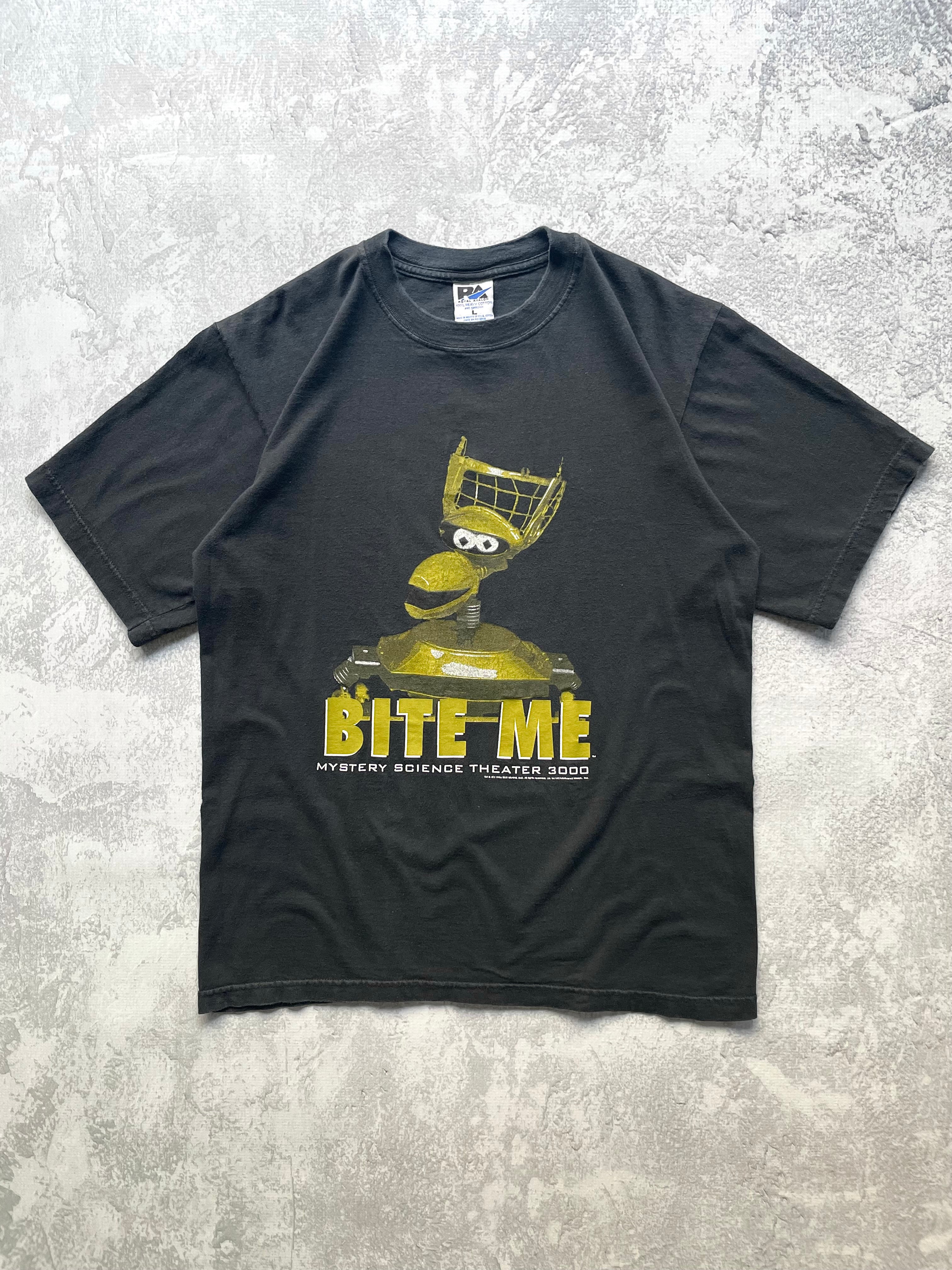 Vintage 1996 Bite Me Mystery Science Theater 3000 Tee Shirt - L