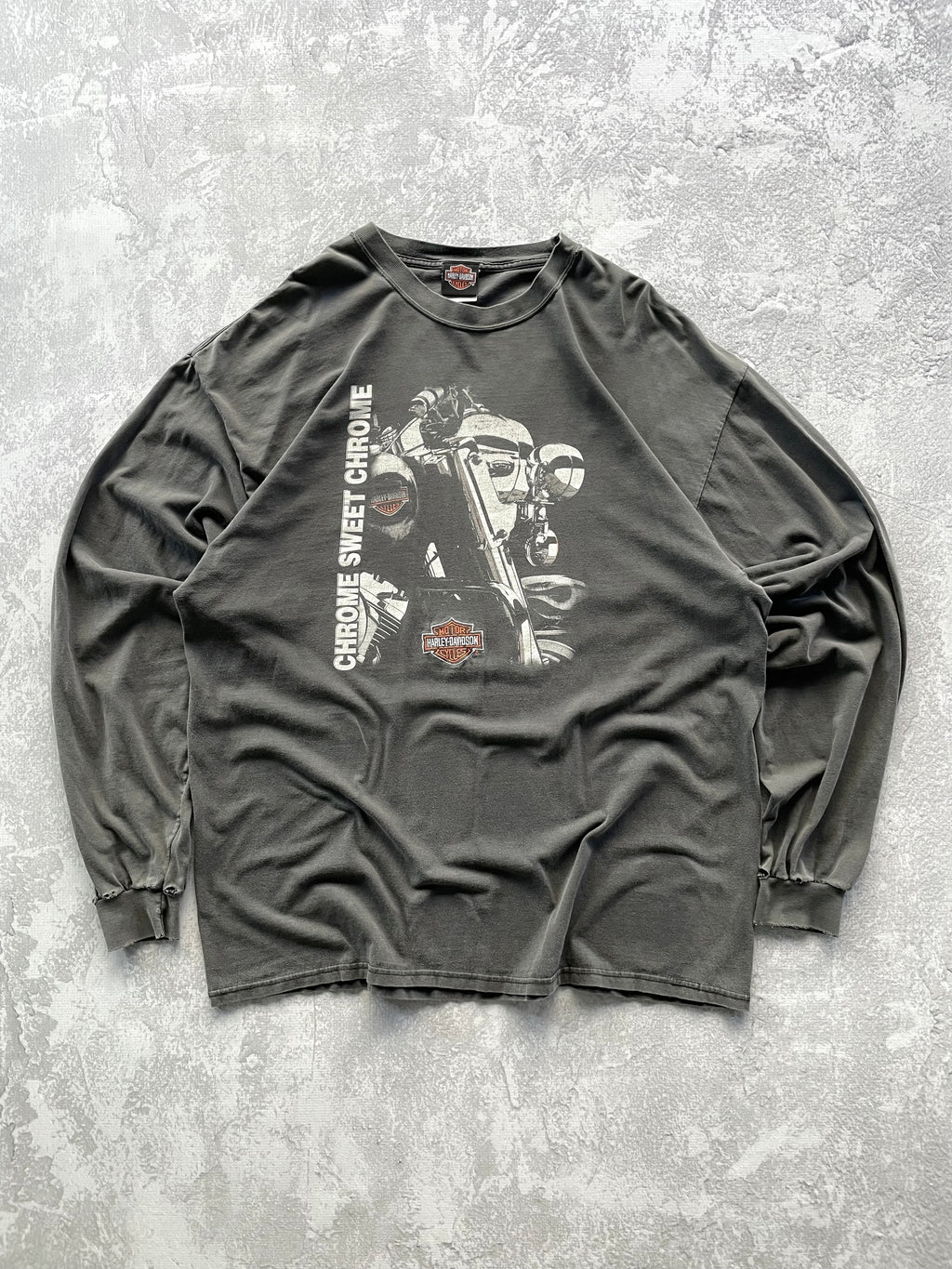 Vintage 90s Harley Davidson Chrome Sweet Chrome Long Sleeve Tee Shirt - 2XL