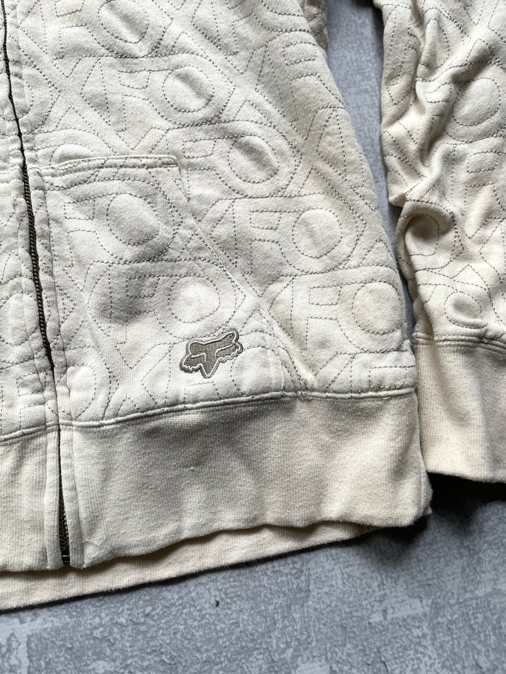 Vintage 2000s Y2K Fox Racing Fur Lined Zip Up Womens Hoodie - M