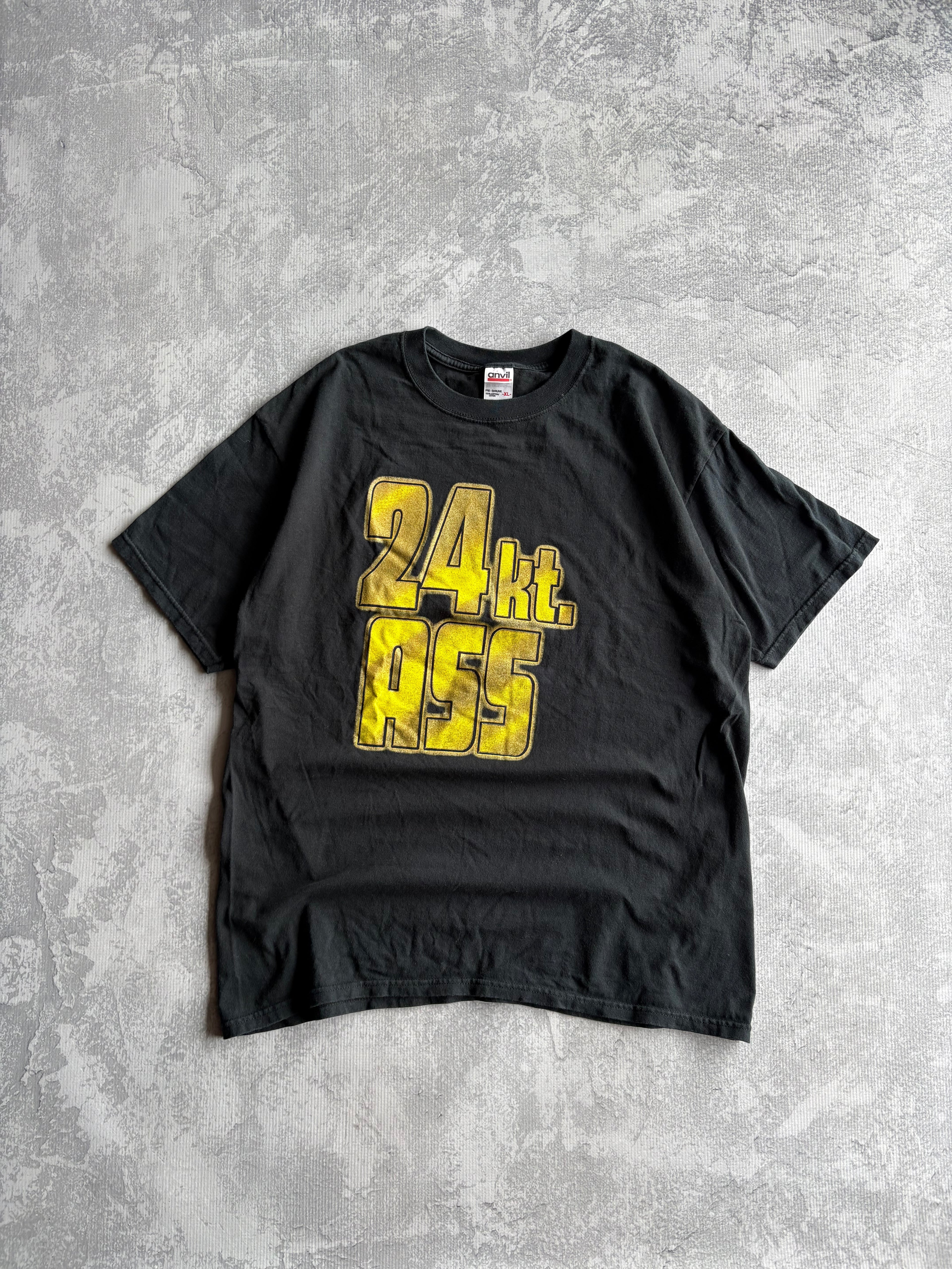 Vintage 1999 24 KT. ASS Billy Kidman WWF Wrestling Black Tee Shirt - XL