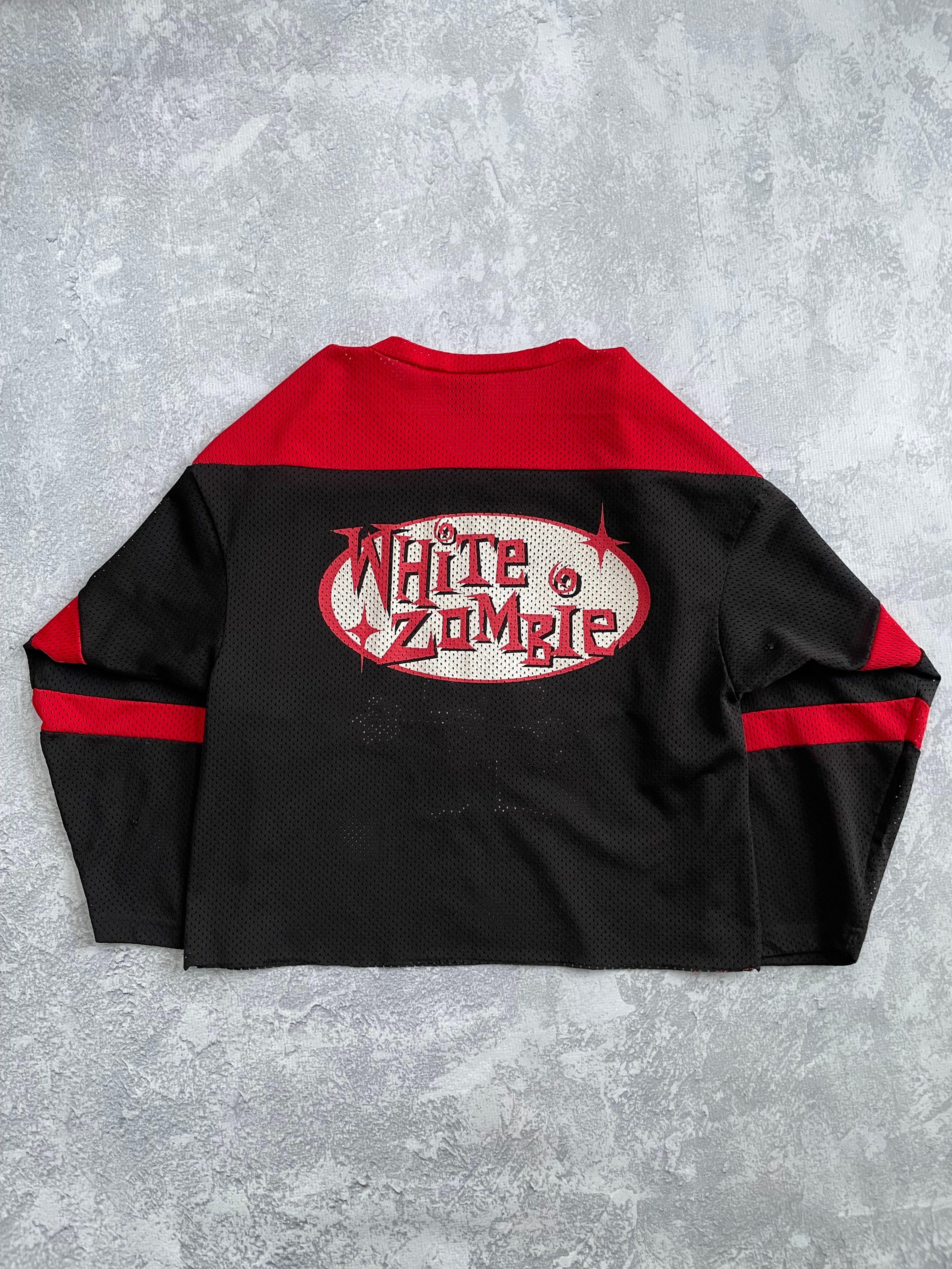 Vintage 90's White Zombie Heavy Metal Cropped Jersey - XL