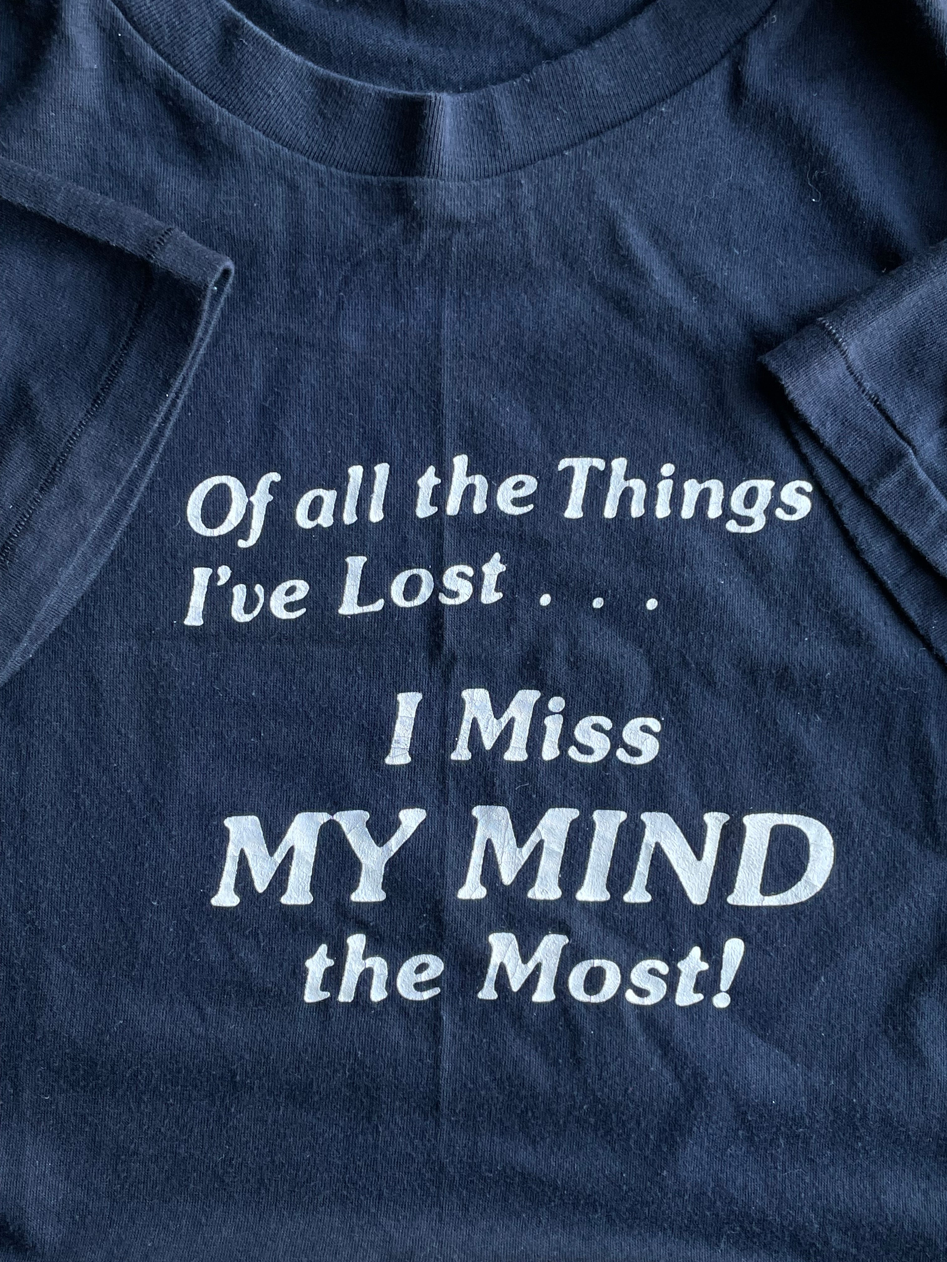 Vintage 80s Lost My Mind Funny Single Stitch Tee Shirt - M