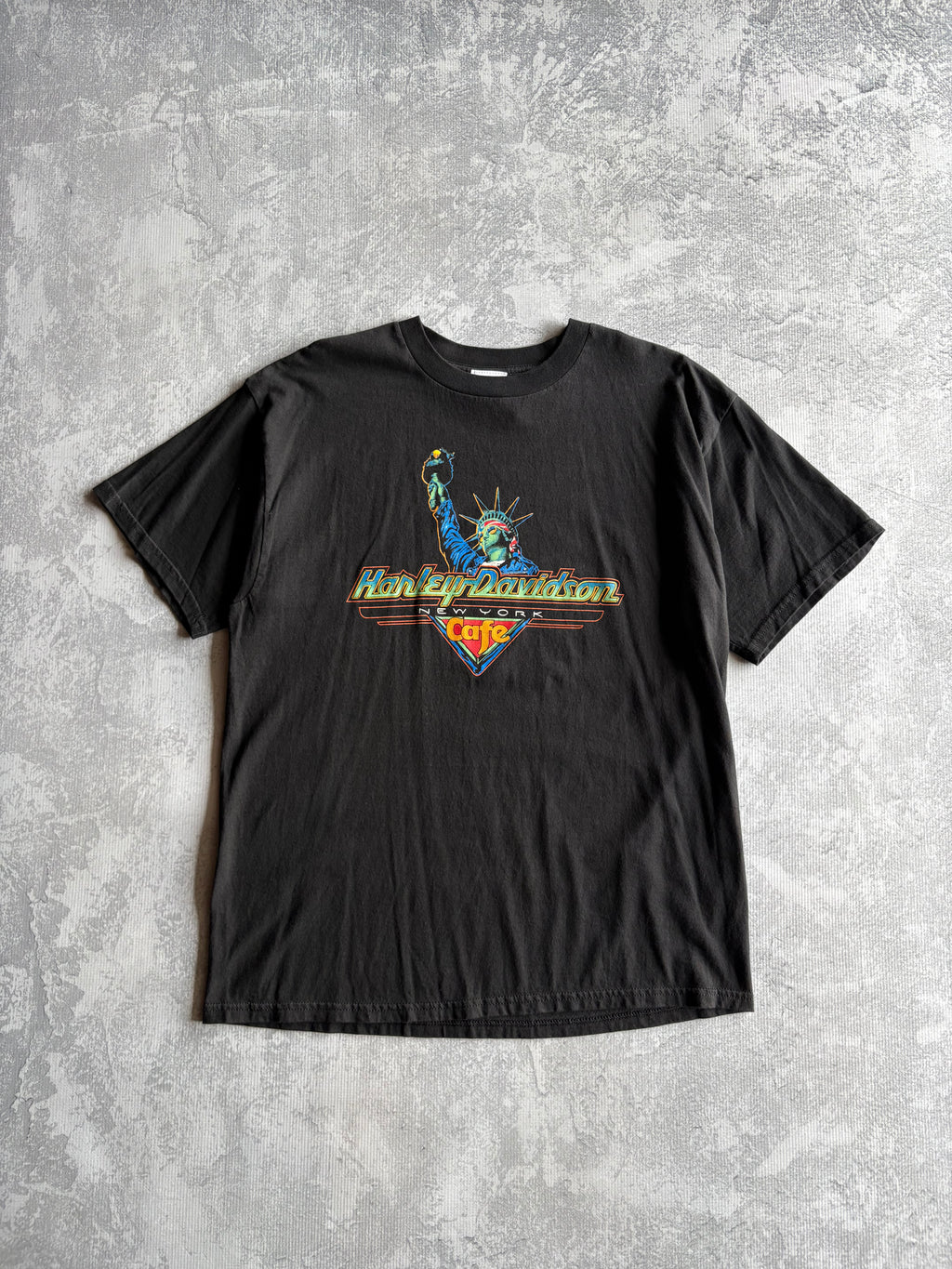 Vintage 90s Harley Davidson New York Black Tee Shirt - XL