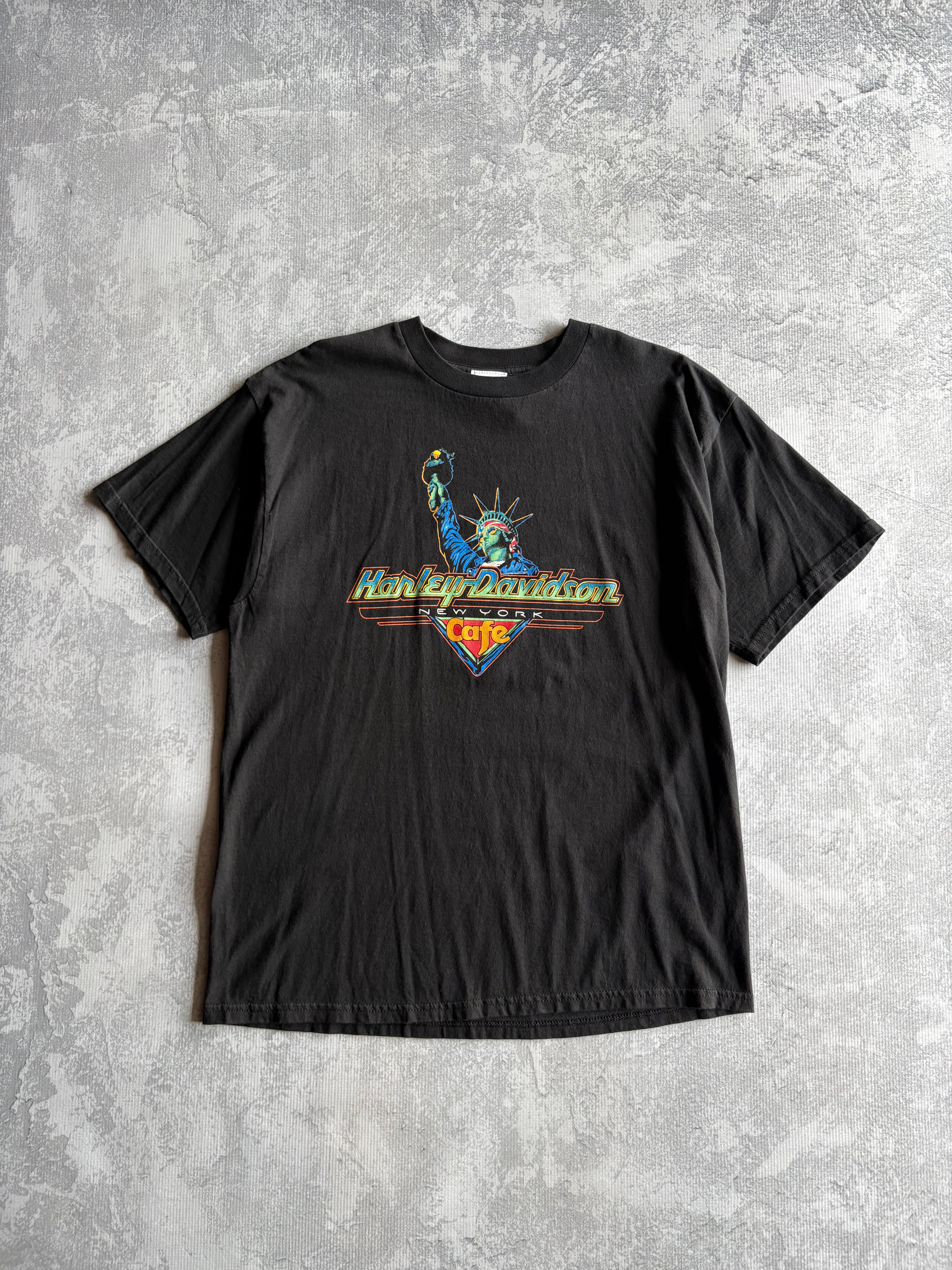 Vintage 90s Harley Davidson New York Black Tee Shirt - XL