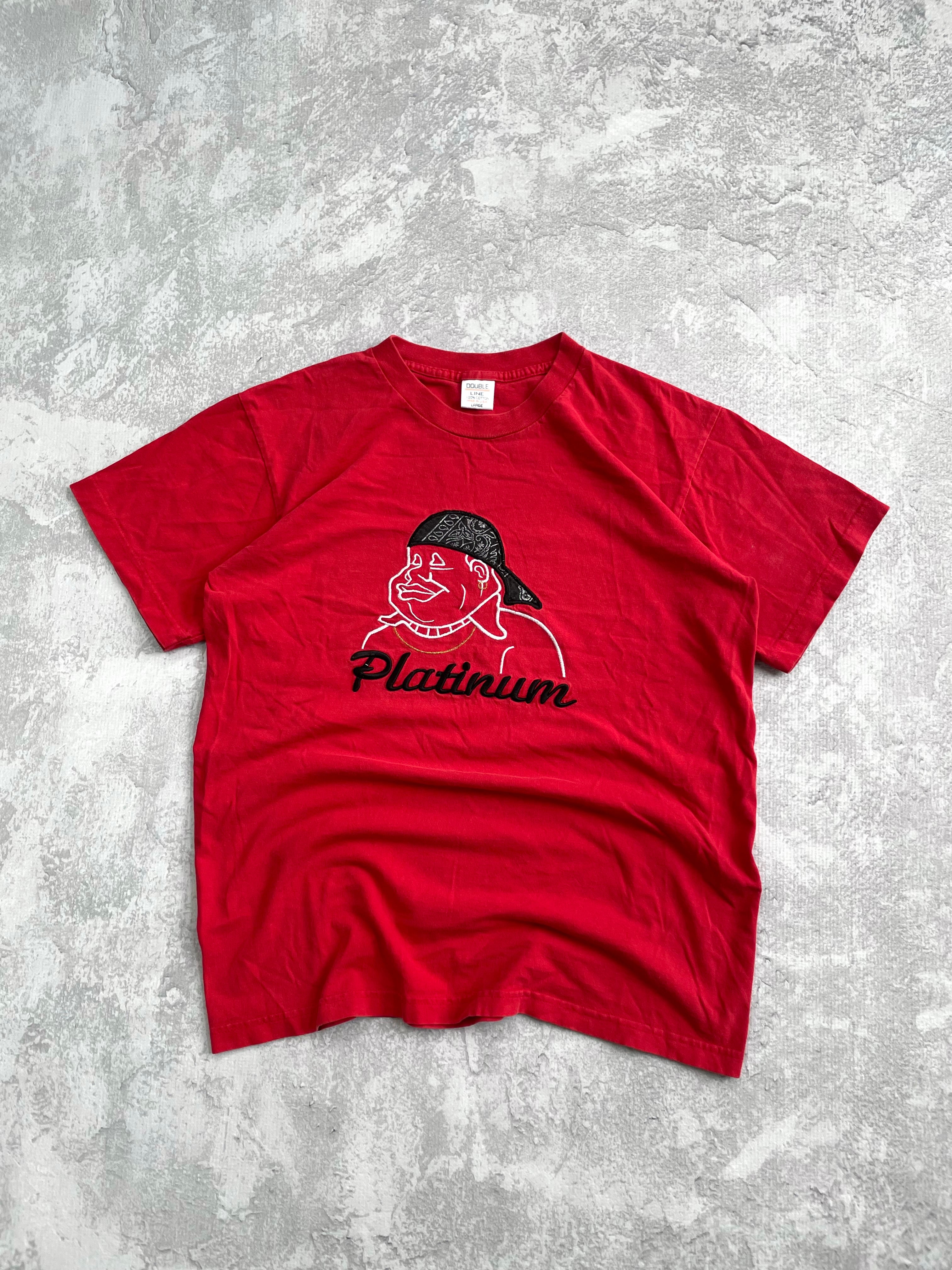 Vintage 2000s FUBU Fat Albert Platinum Hip Hop Red Tee Shirt