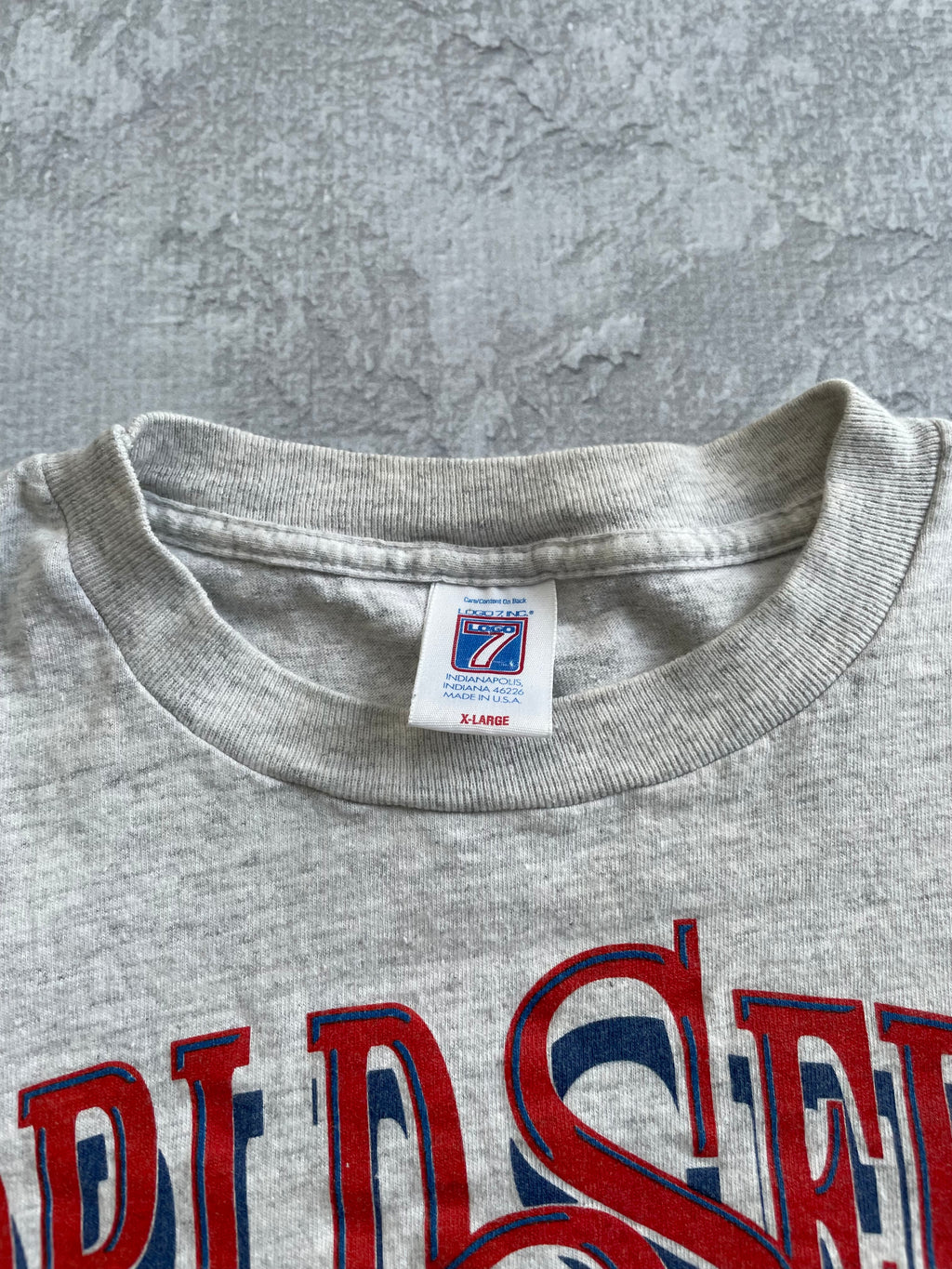 Vintage 1991 Minnesota Twins MLB Logo 7 Big Print Grey Tee Shirt - XL