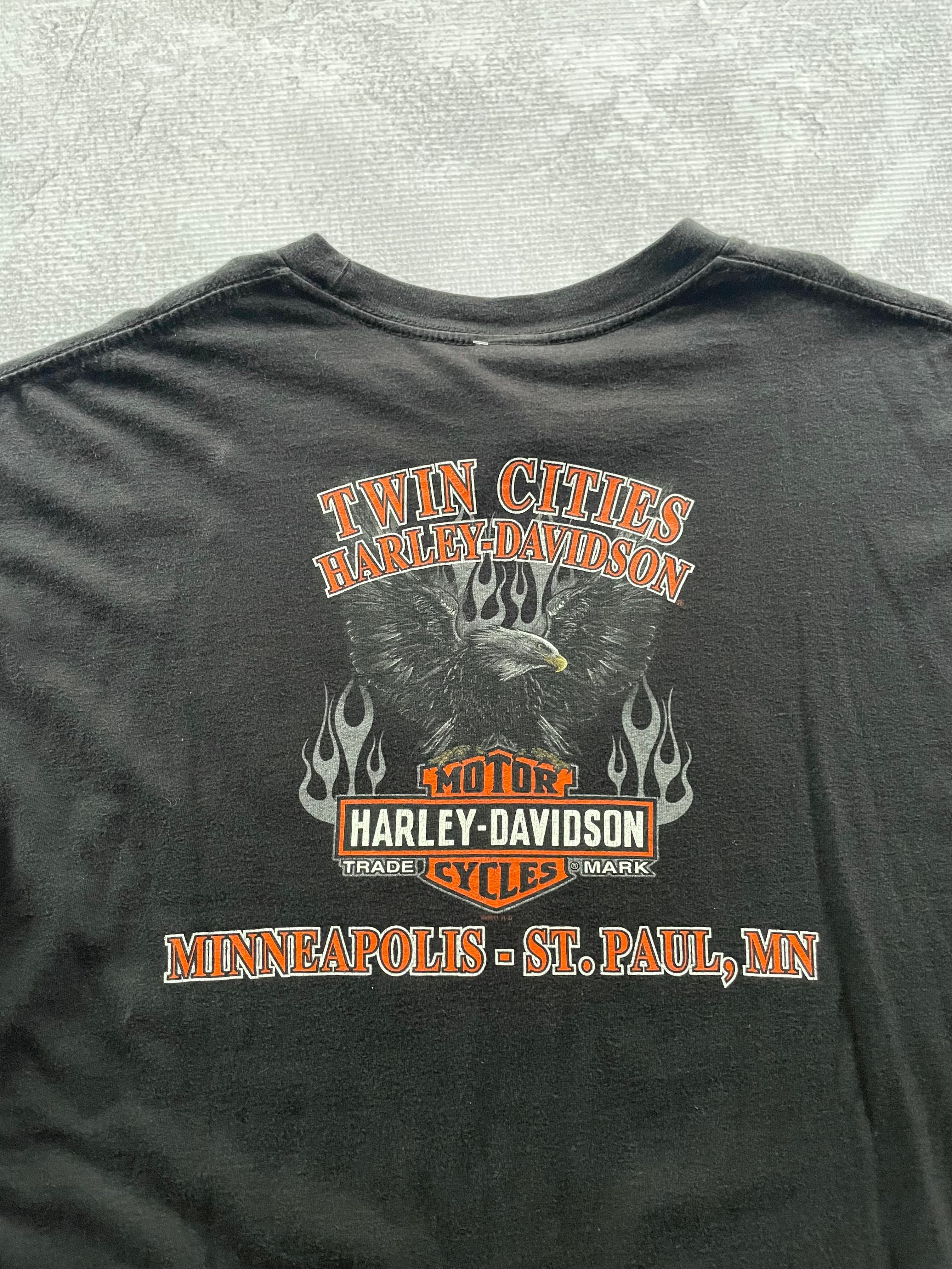 Vintage 2000s Harley Davidson Eagle Flame - 2XL